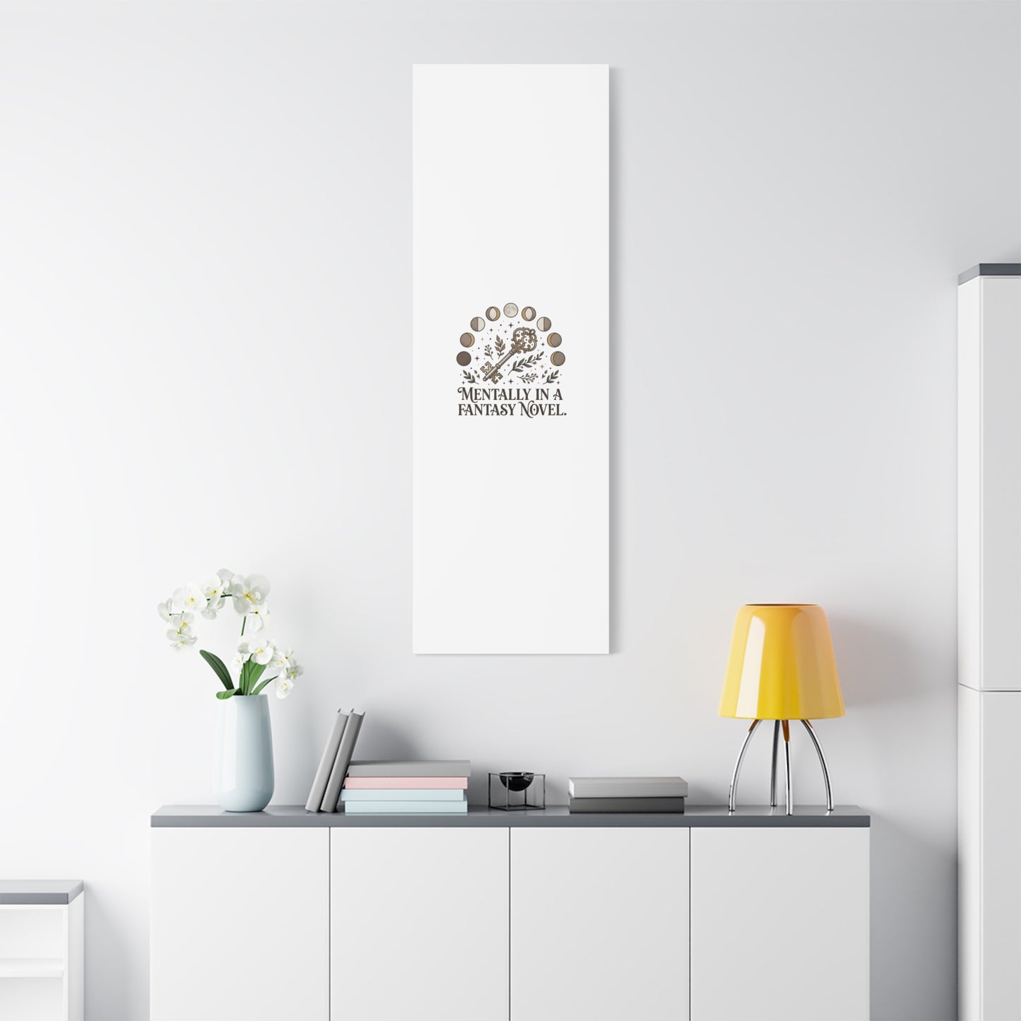 Mentally in a Fantasy Novel Canvas | Book Lover, Dark Academia Print