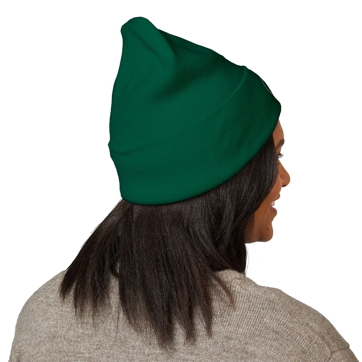 Embroidered Cuffed Beanie — “My Therapist Knows About You” Minimal Knit Hat