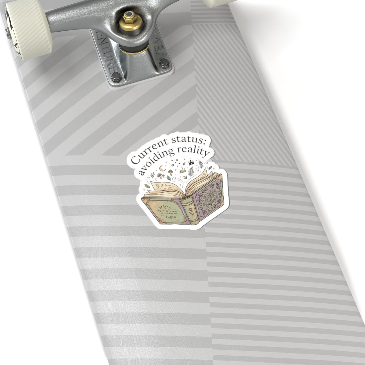 Current status: avoiding reality Sticker | Book Lover, Cozy Reader, Dark Academia