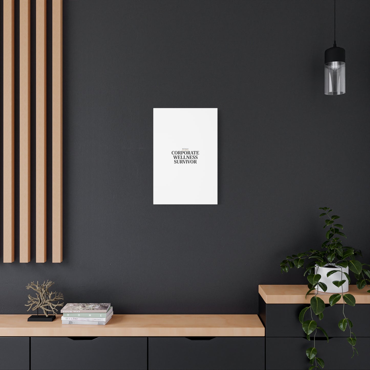 Corporate Wellness Survivor Canvas | cortisol shirt, stress meme, burnout humor