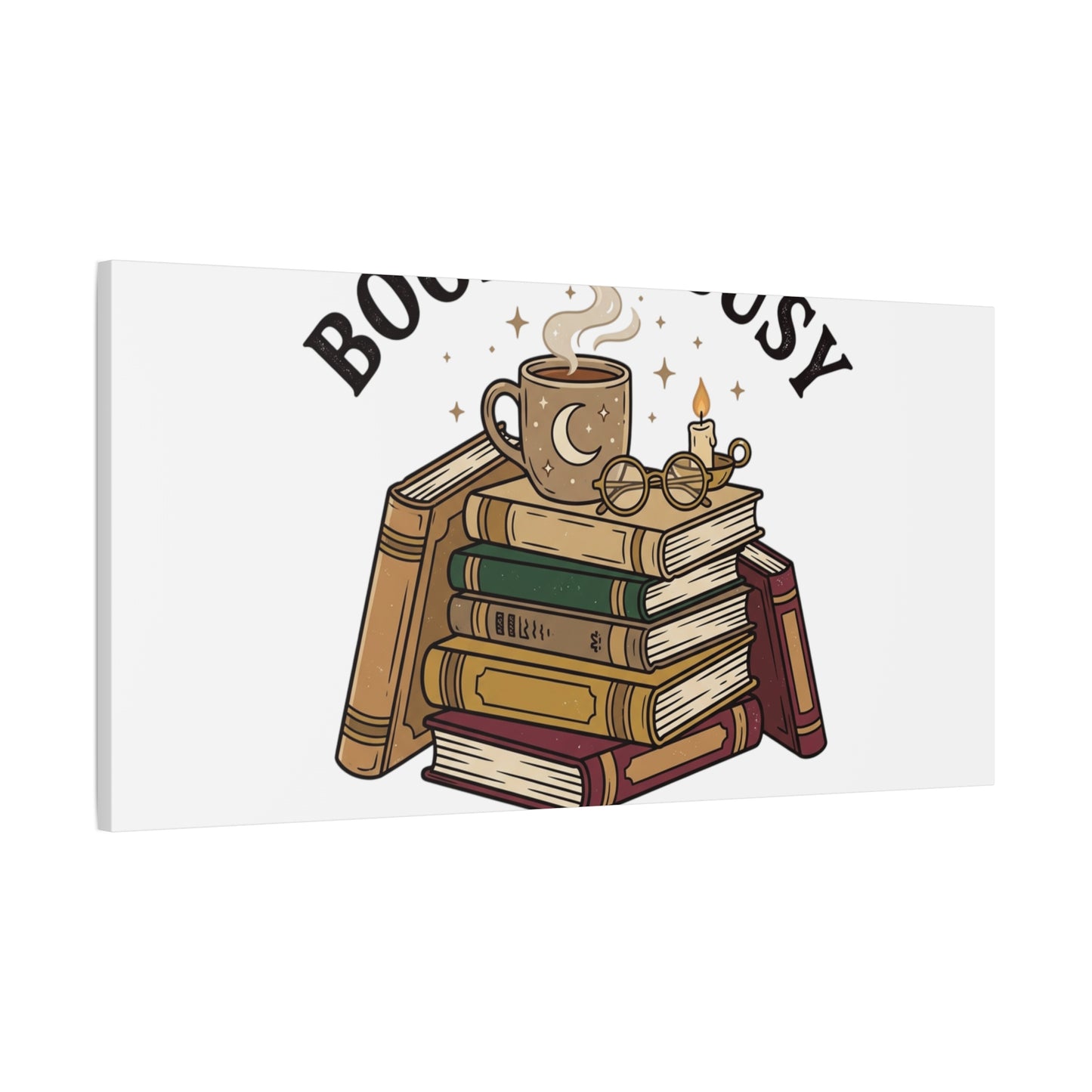 Booked, Busy and Introverting Canvas | Book Lover, Cozy Reader Decor