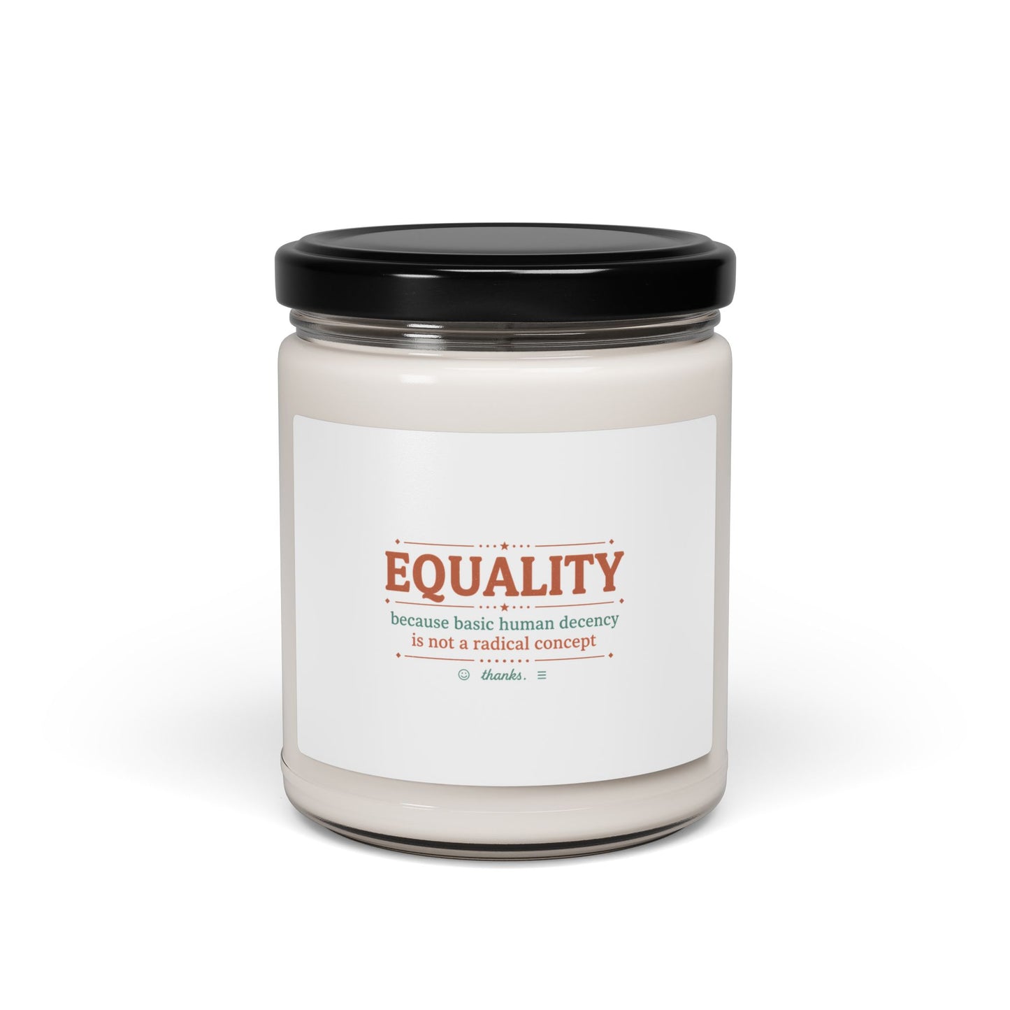 Equality Typography Candle | IWD feminist slogan, empowerment design