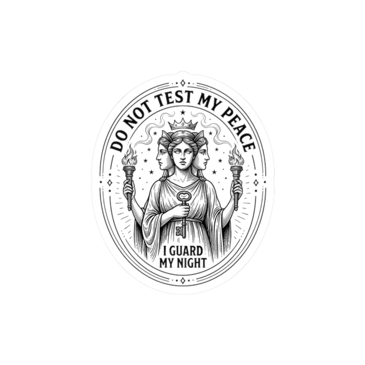 Do Not Test My Peace Kiss-Cut Sticker | Greek Mythology, Mythcore