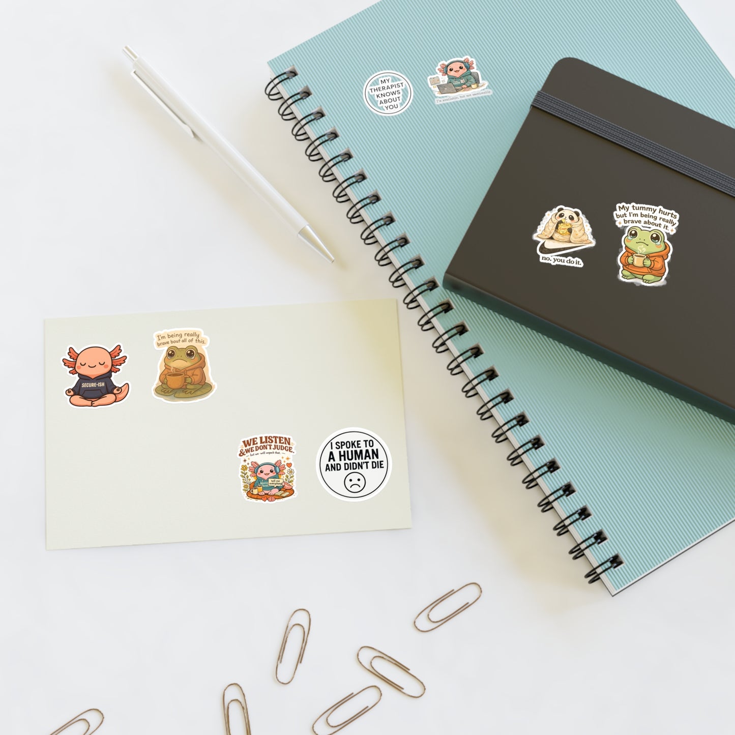 Coping Crew Sticker Sheet — Anxiety Support & Comfort Stickers