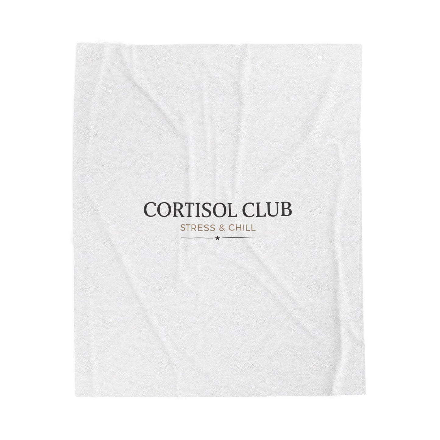 Cortisol Club Text Plush Blanket | stress meme, burnout humor