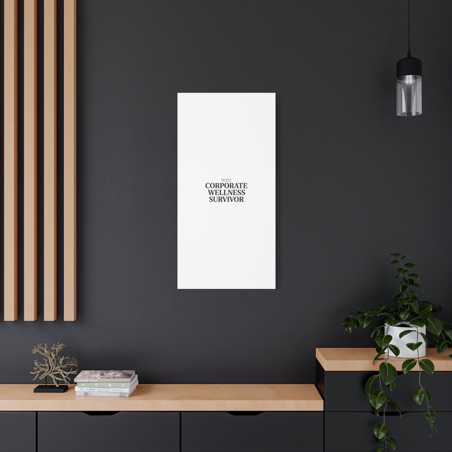 Corporate Wellness Survivor Canvas | cortisol shirt, stress meme, burnout humor