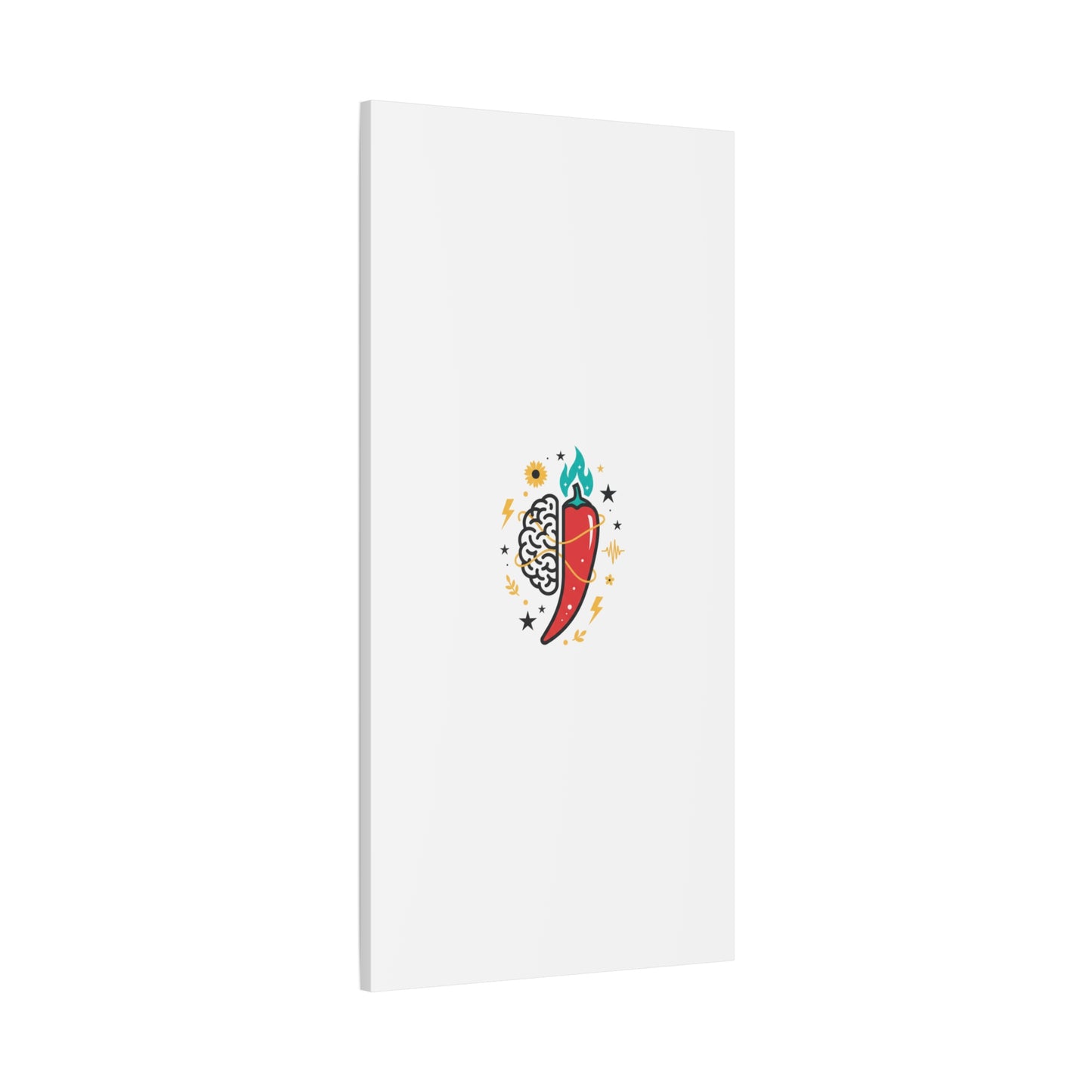 Neurodivergent Pride Brain & Chili Art Canvas | autism acceptance, autistic pride