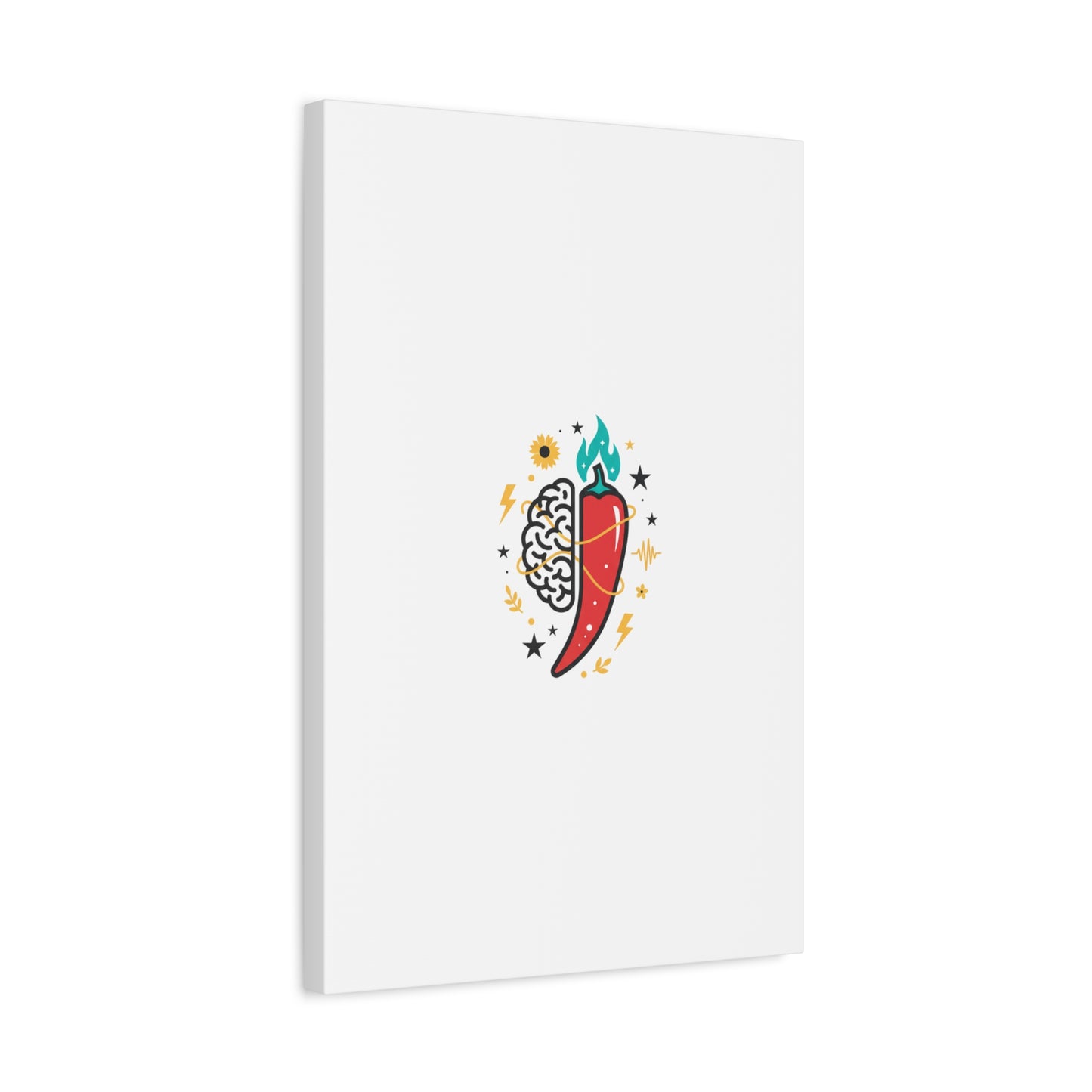 Neurodivergent Pride Brain & Chili Art Canvas | autism acceptance, autistic pride