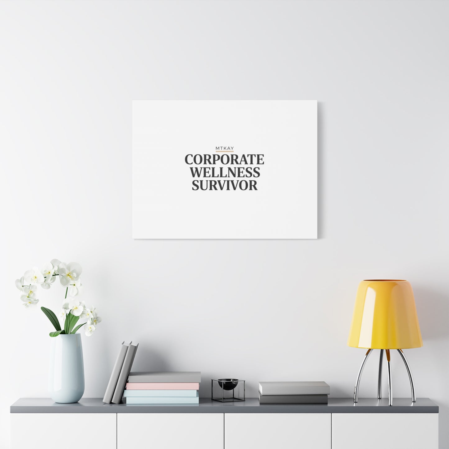 Corporate Wellness Survivor Canvas | cortisol shirt, stress meme, burnout humor