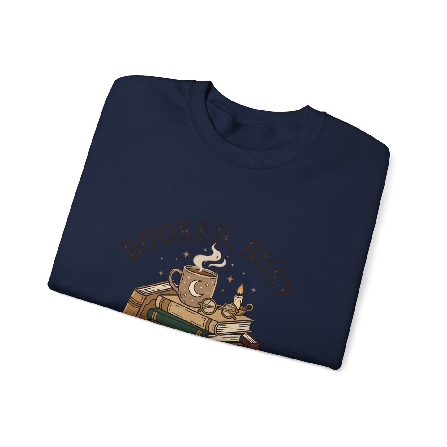 Booked Busy and Introverting Sweatshirt | Book Lover, Cozy Reader