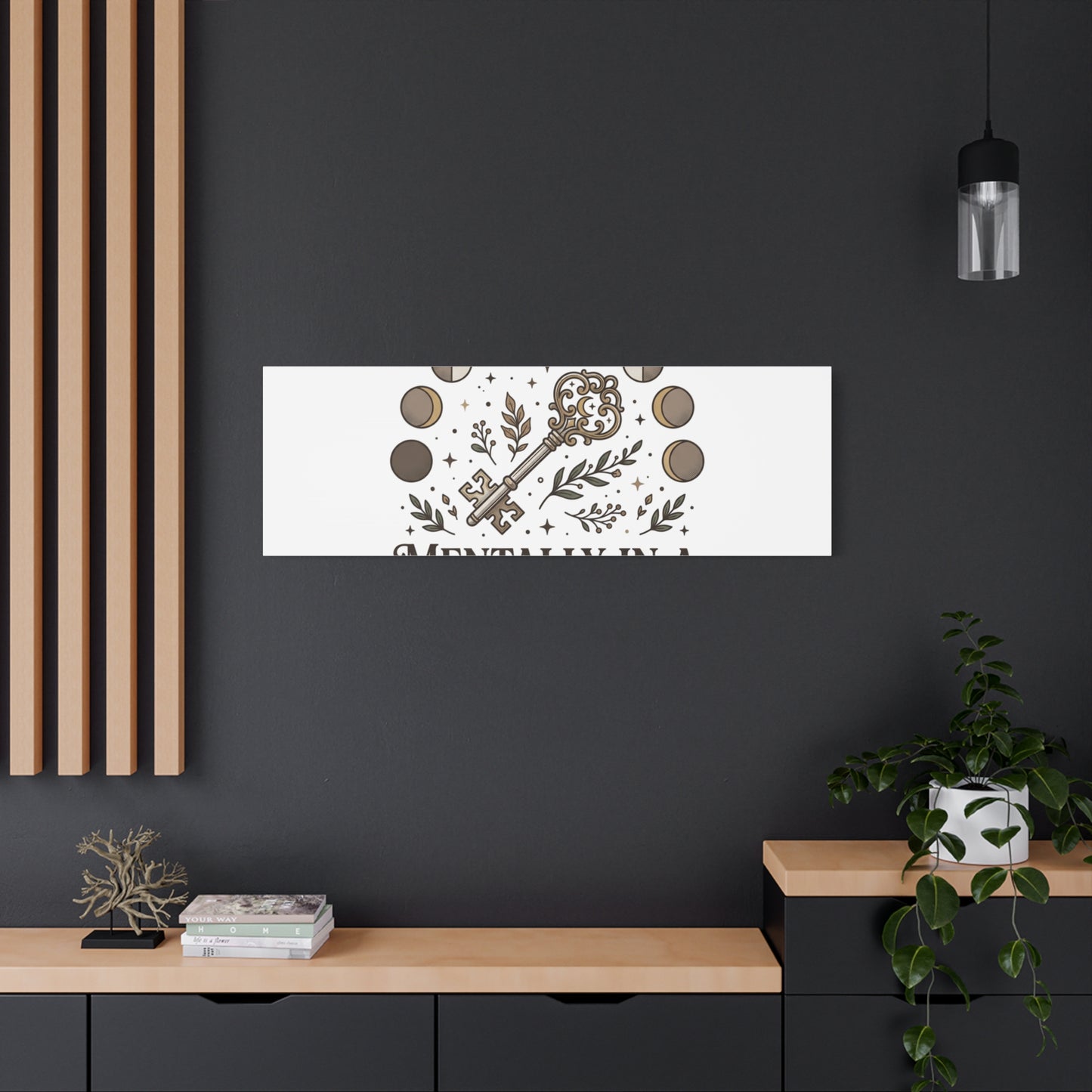 Mentally in a Fantasy Novel Canvas | Book Lover, Dark Academia Print