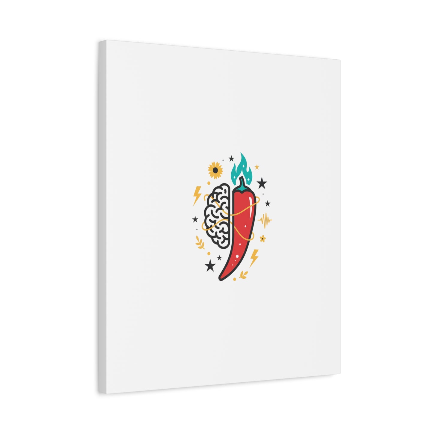 Neurodivergent Pride Brain & Chili Art Canvas | autism acceptance, autistic pride