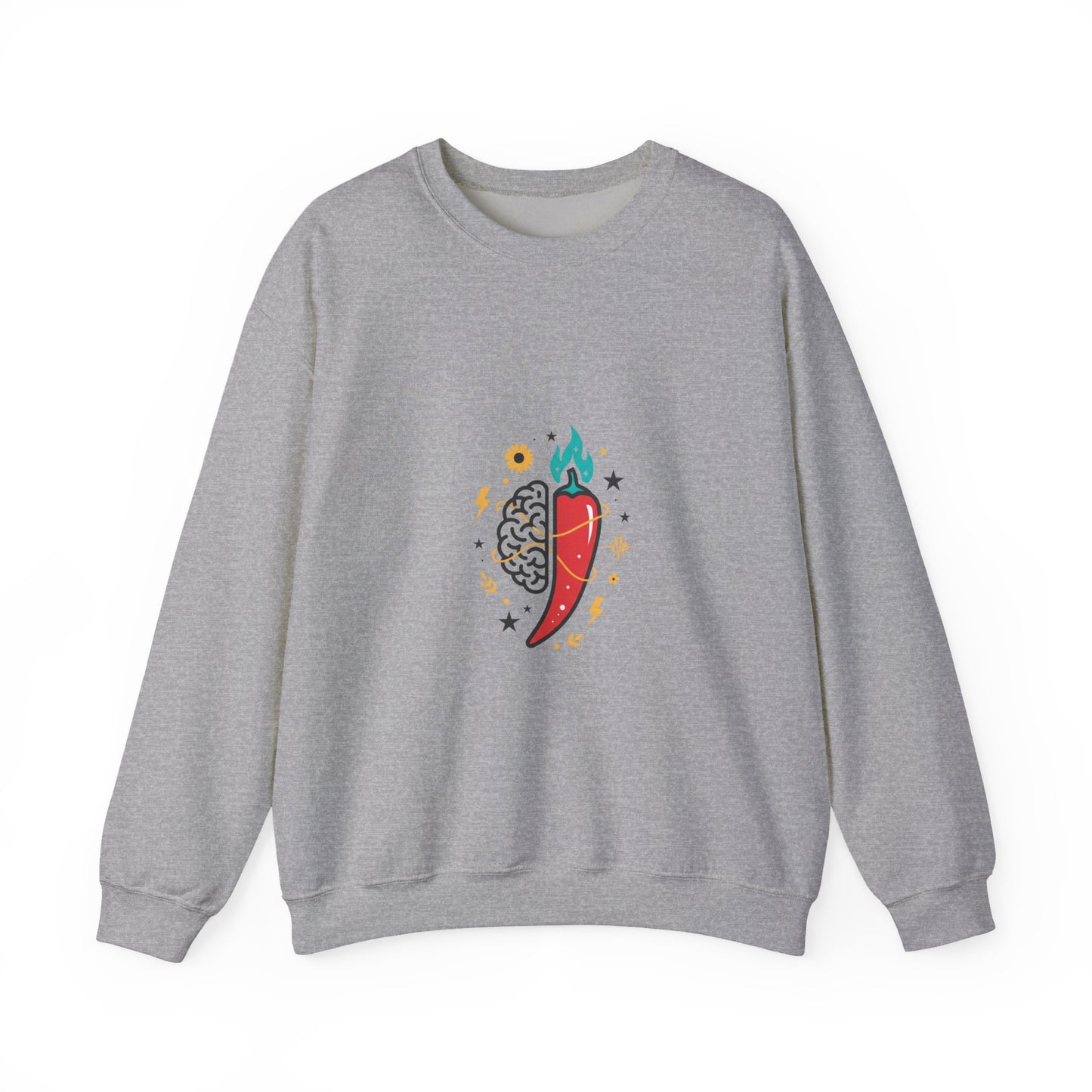 Spicy Brain Illustration Sweatshirt | neurodiversity, autistic pride