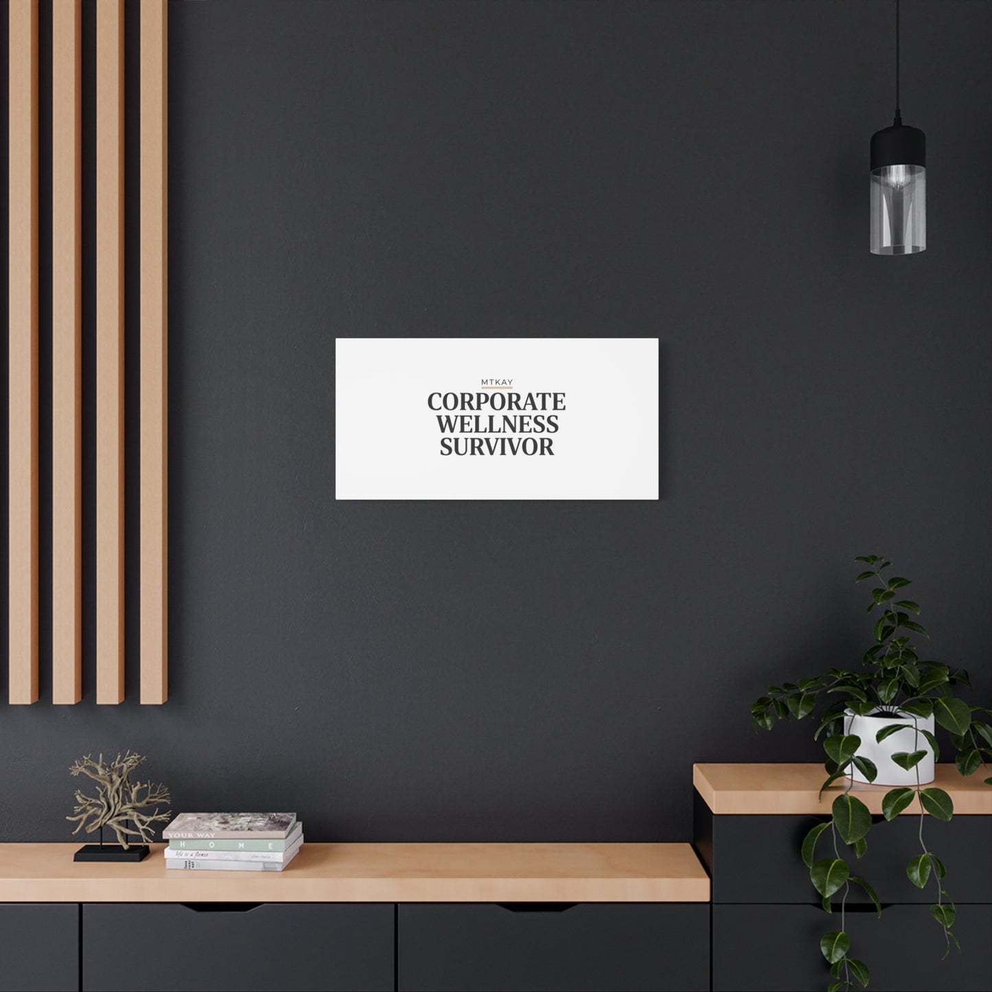 Corporate Wellness Survivor Canvas | cortisol shirt, stress meme, burnout humor