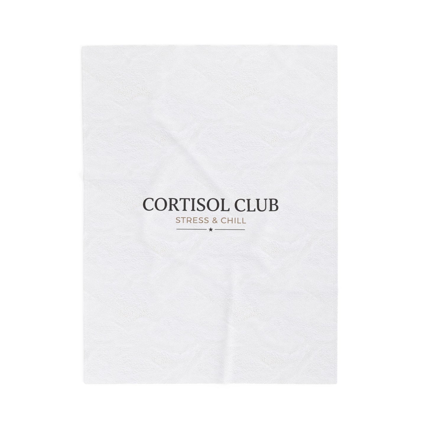 Cortisol Club Text Plush Blanket | stress meme, burnout humor