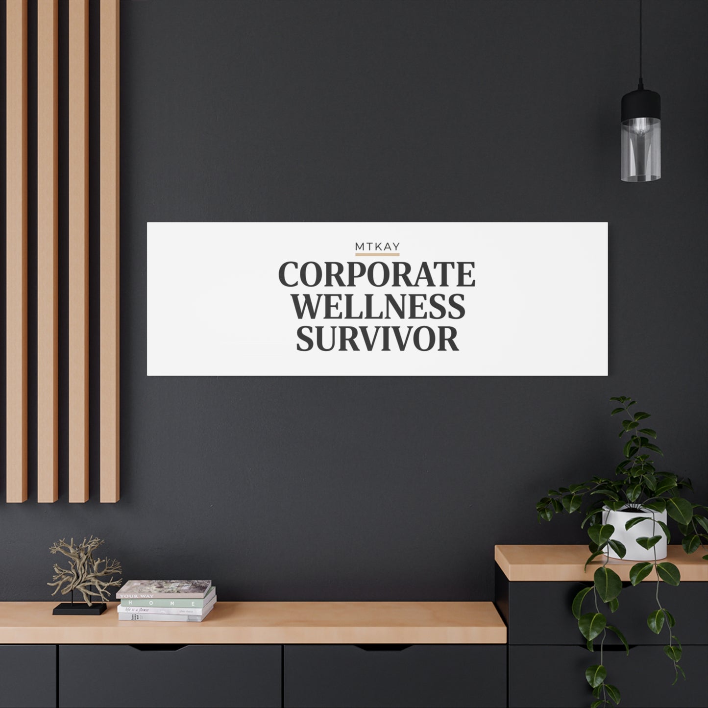 Corporate Wellness Survivor Canvas | cortisol shirt, stress meme, burnout humor