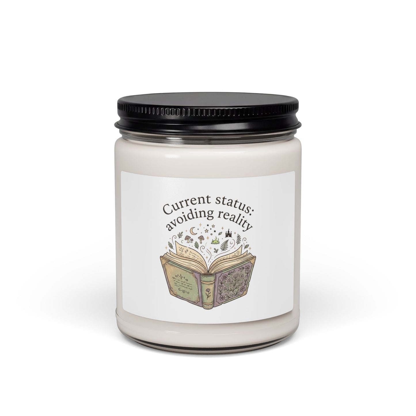 Current Status: Avoiding Reality Soy Candle | Book Lover, Cozy Reader