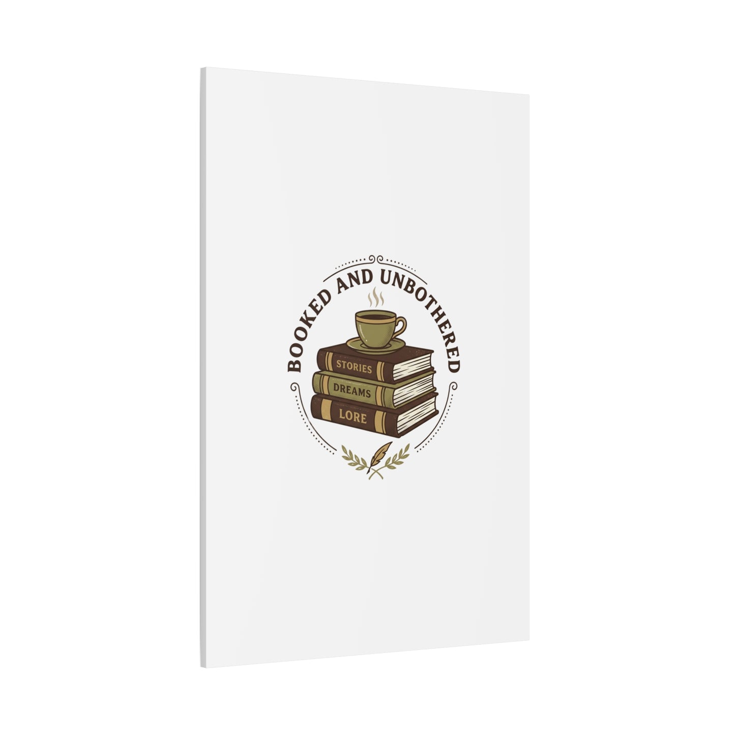 Booked and Unbothered Canvas, Book Lover Decor | Cozy Reading, Dark Academia
