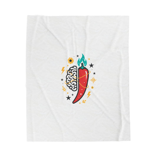 Neurodivergent Pride Chili Brain Blanket | autism acceptance, stim positive