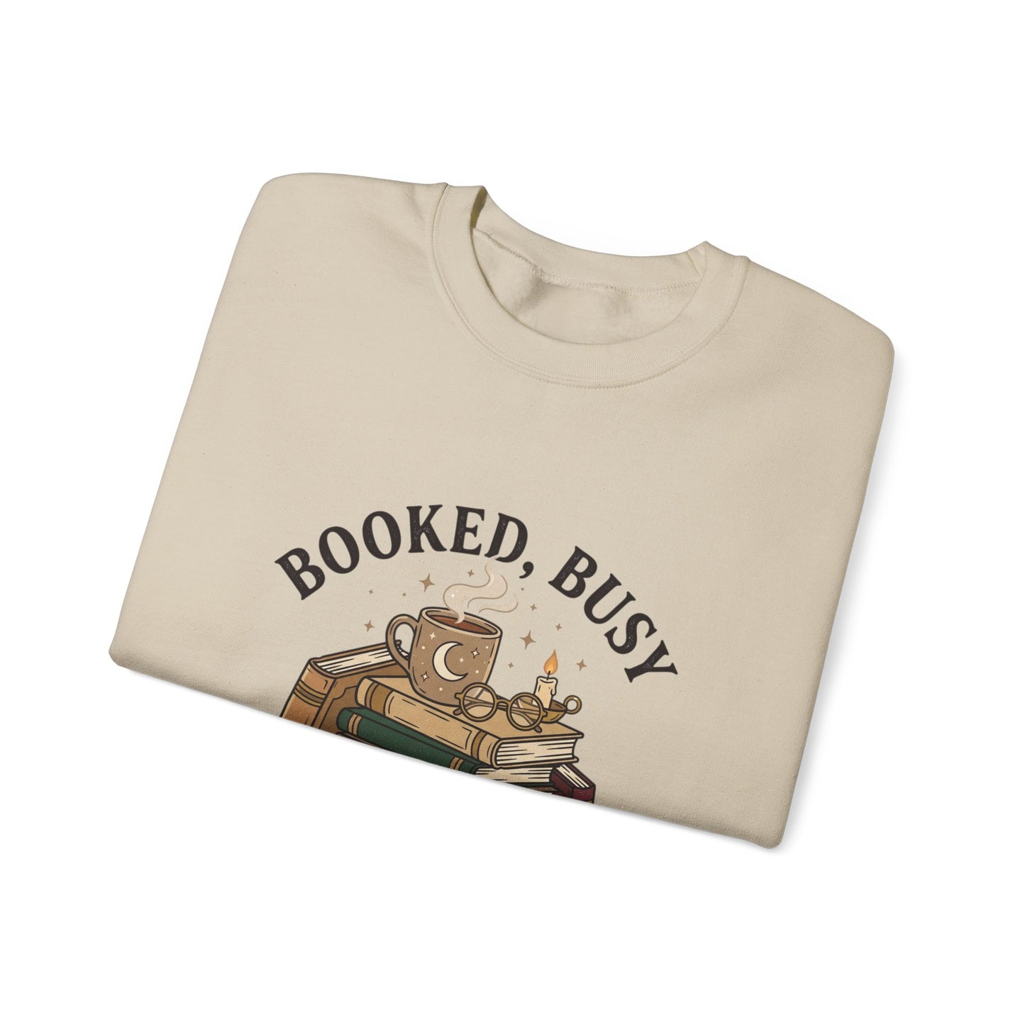 Booked Busy and Introverting Sweatshirt | Book Lover, Cozy Reader