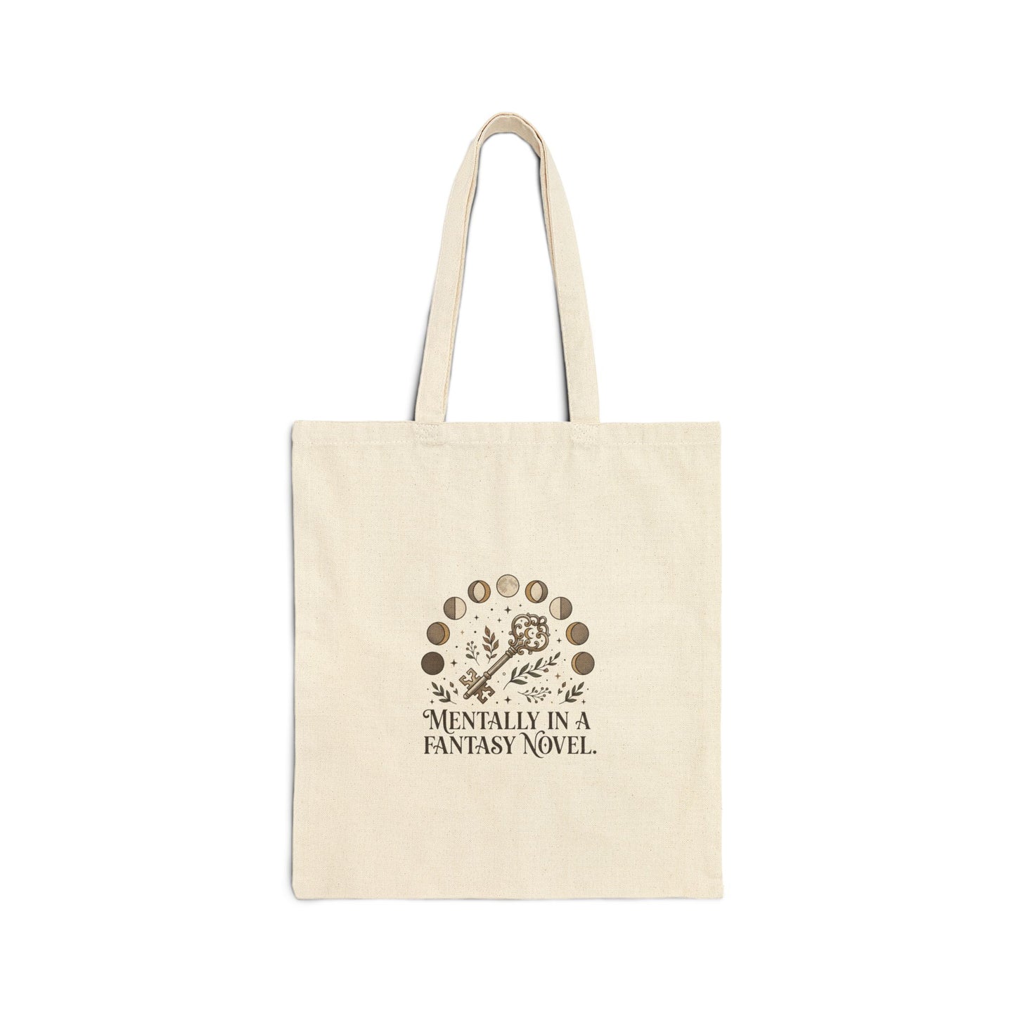 Mentally in a Fantasy Novel Tote | Book Lover, Dark Academia Library Tote