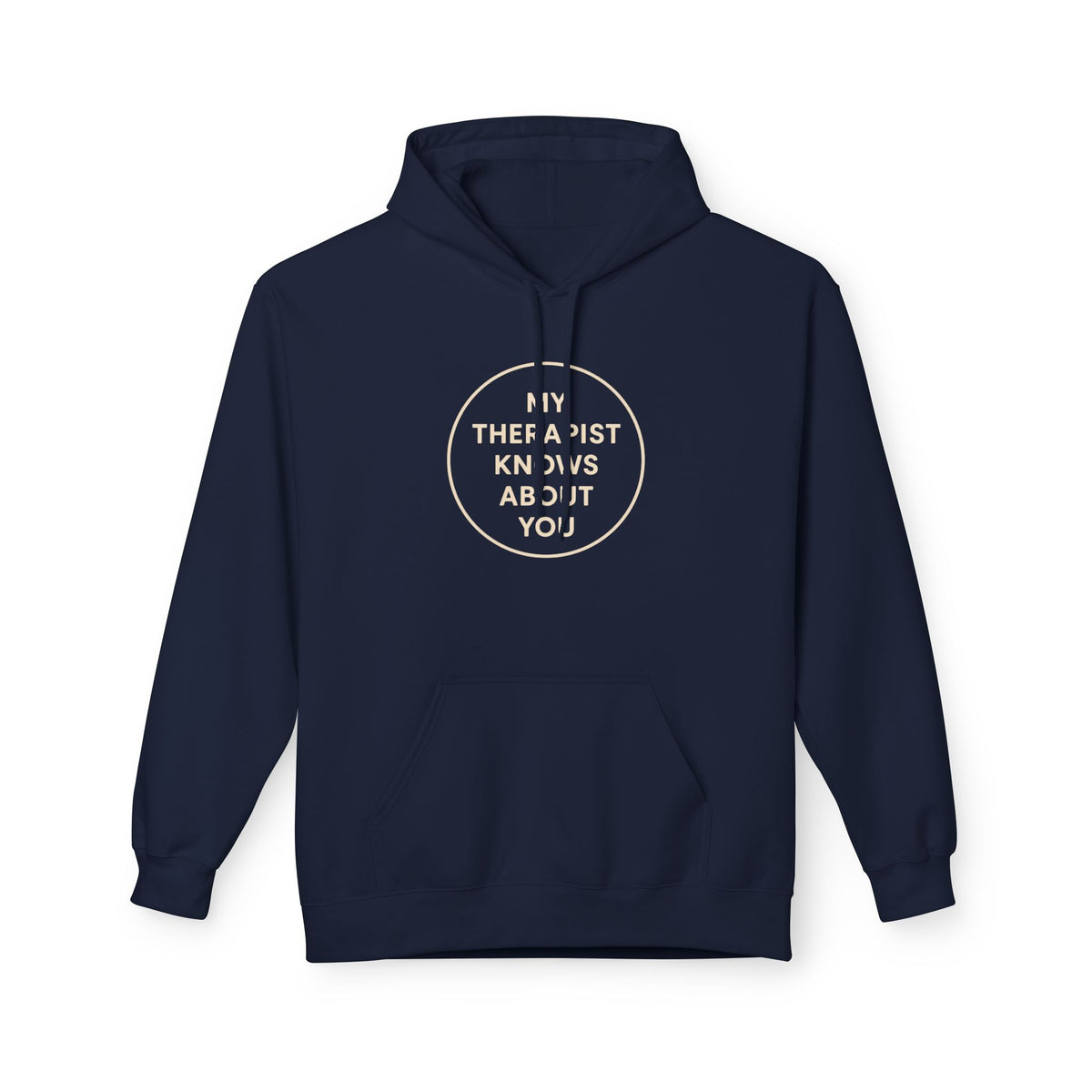 Therapist Knows About You Hoodie — Minimalist Circle Graphic Mental Health Support Pullover