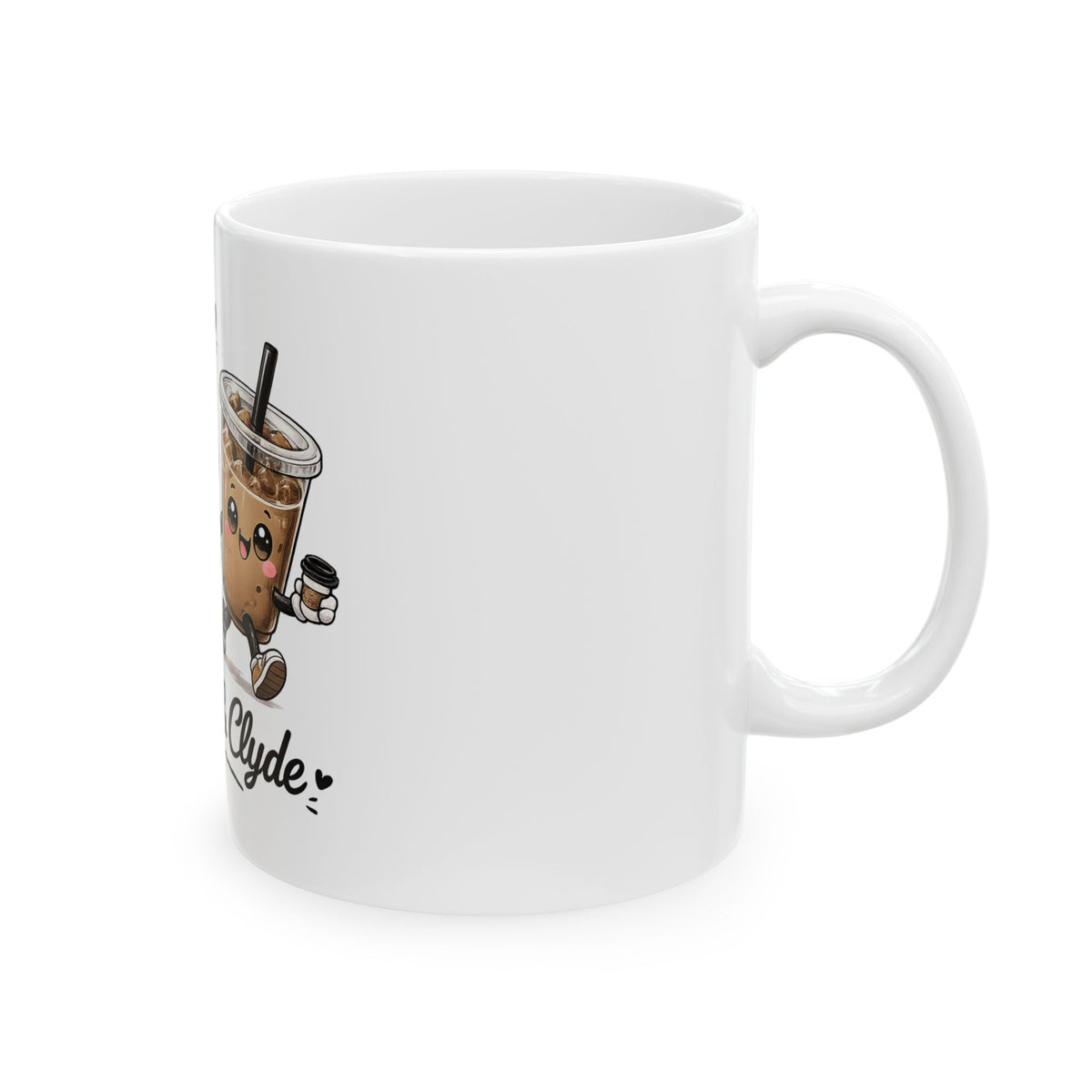 Bonnie & Clyde Anxiety + Coffee Ceramic Mug — Cute Kawaii Couple Design, 11oz/15oz
