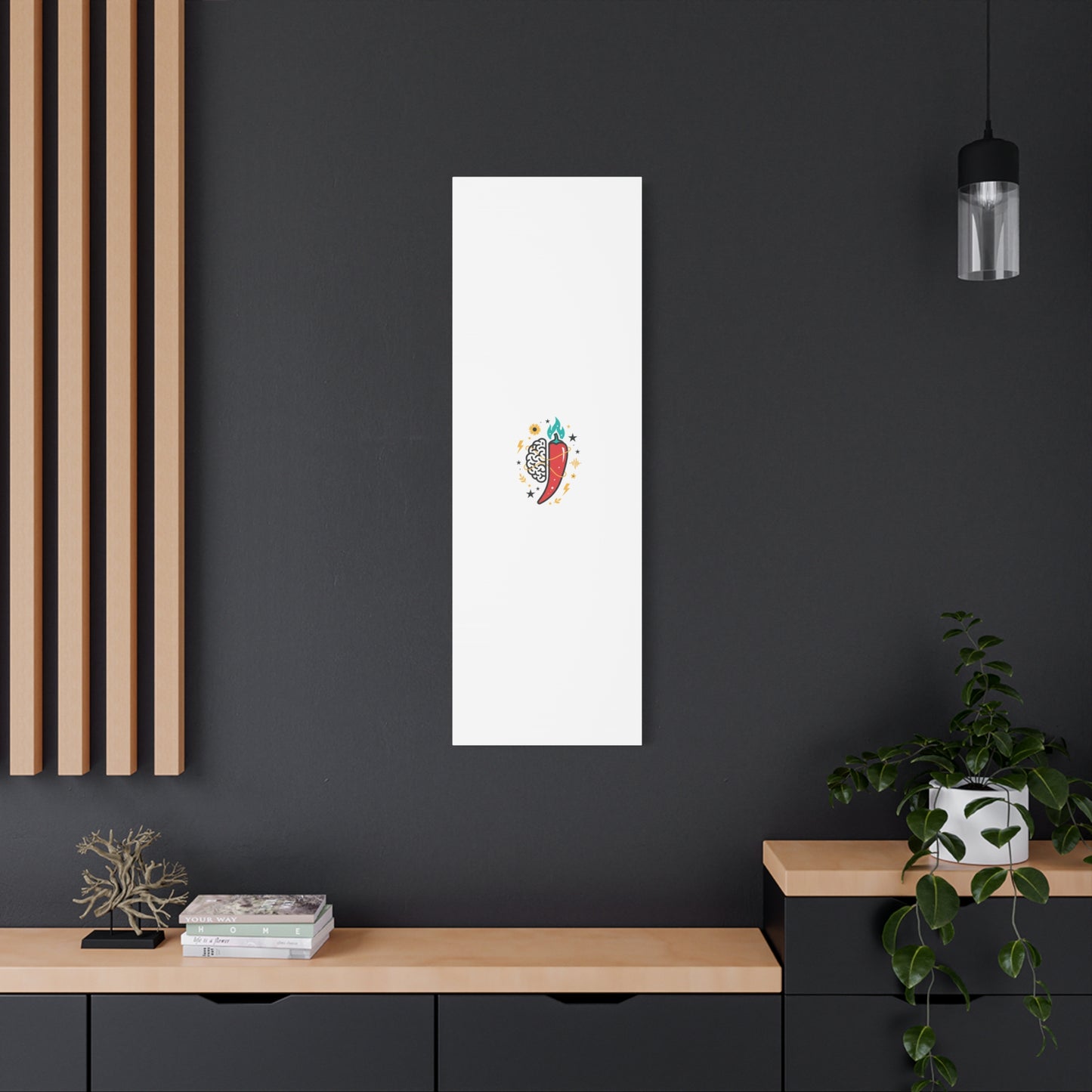 Neurodivergent Pride Brain & Chili Art Canvas | autism acceptance, autistic pride