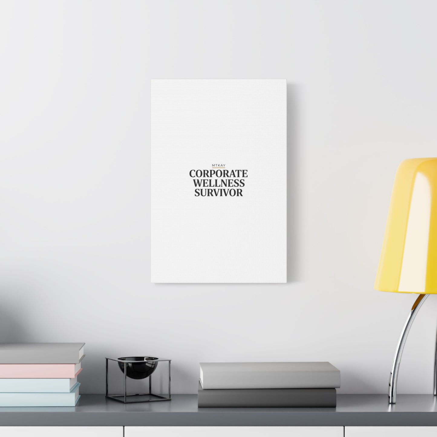 Corporate Wellness Survivor Canvas | cortisol shirt, stress meme, burnout humor