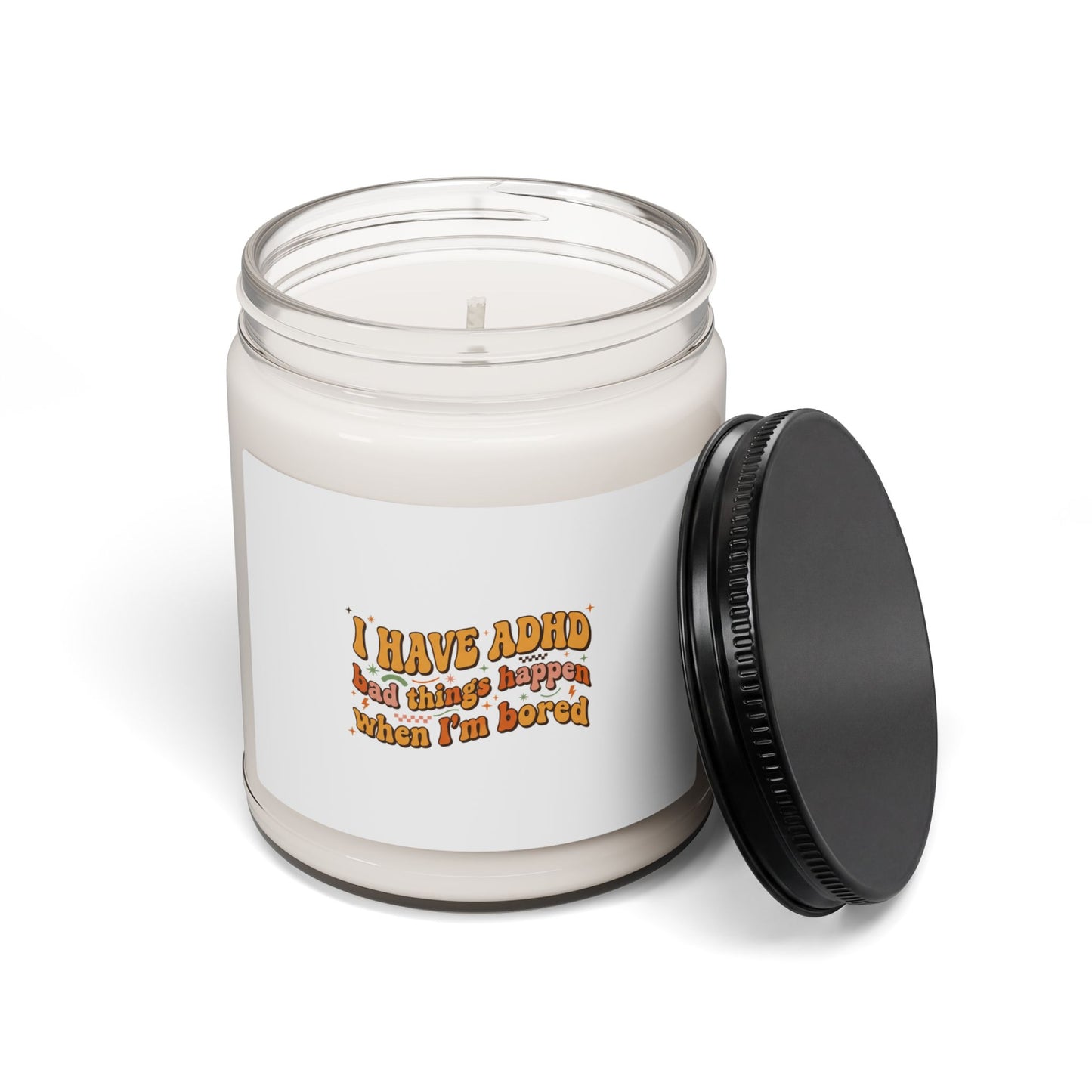 I Have ADHD affirmation soy candle, 9oz | neurodivergent pride, stim positive