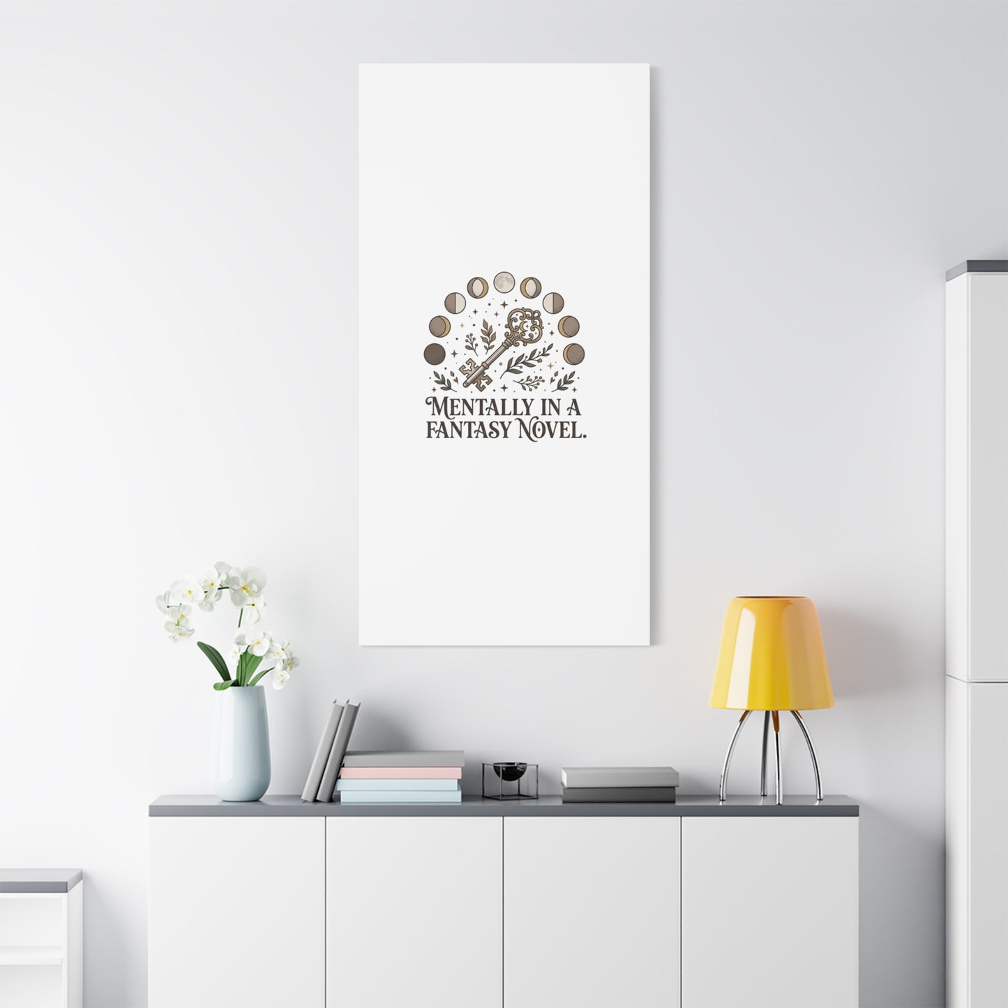 Mentally in a Fantasy Novel Canvas | Book Lover, Dark Academia Print