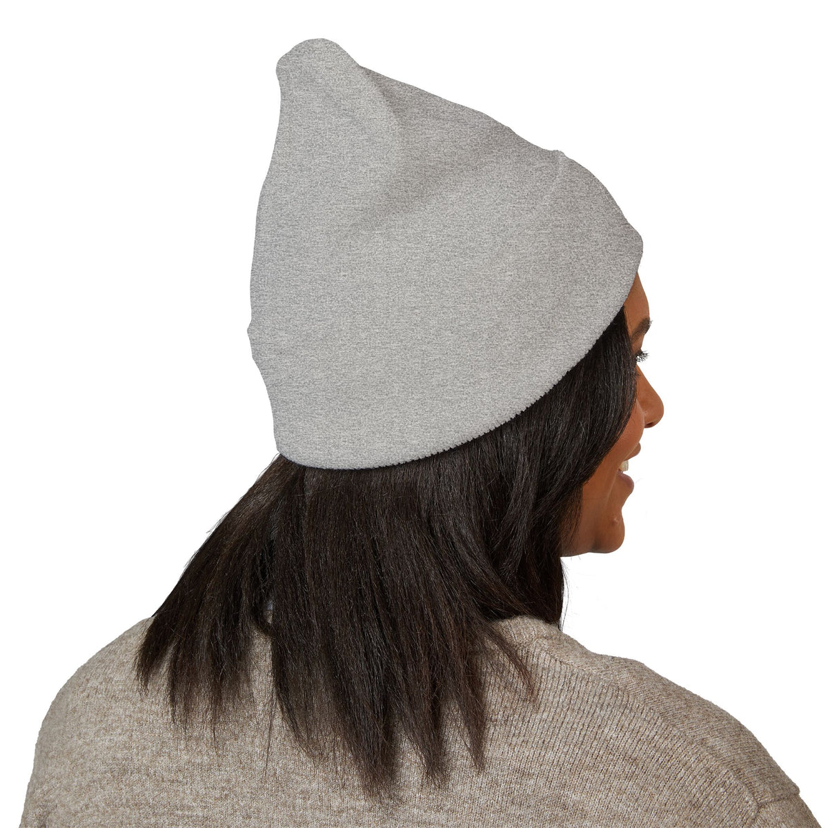Embroidered Cuffed Beanie — “My Therapist Knows About You” Minimal Knit Hat
