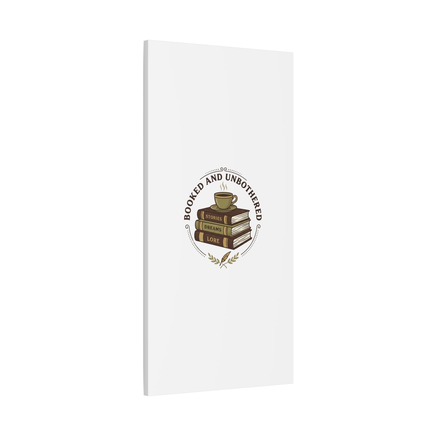 Booked and Unbothered Canvas, Book Lover Decor | Cozy Reading, Dark Academia