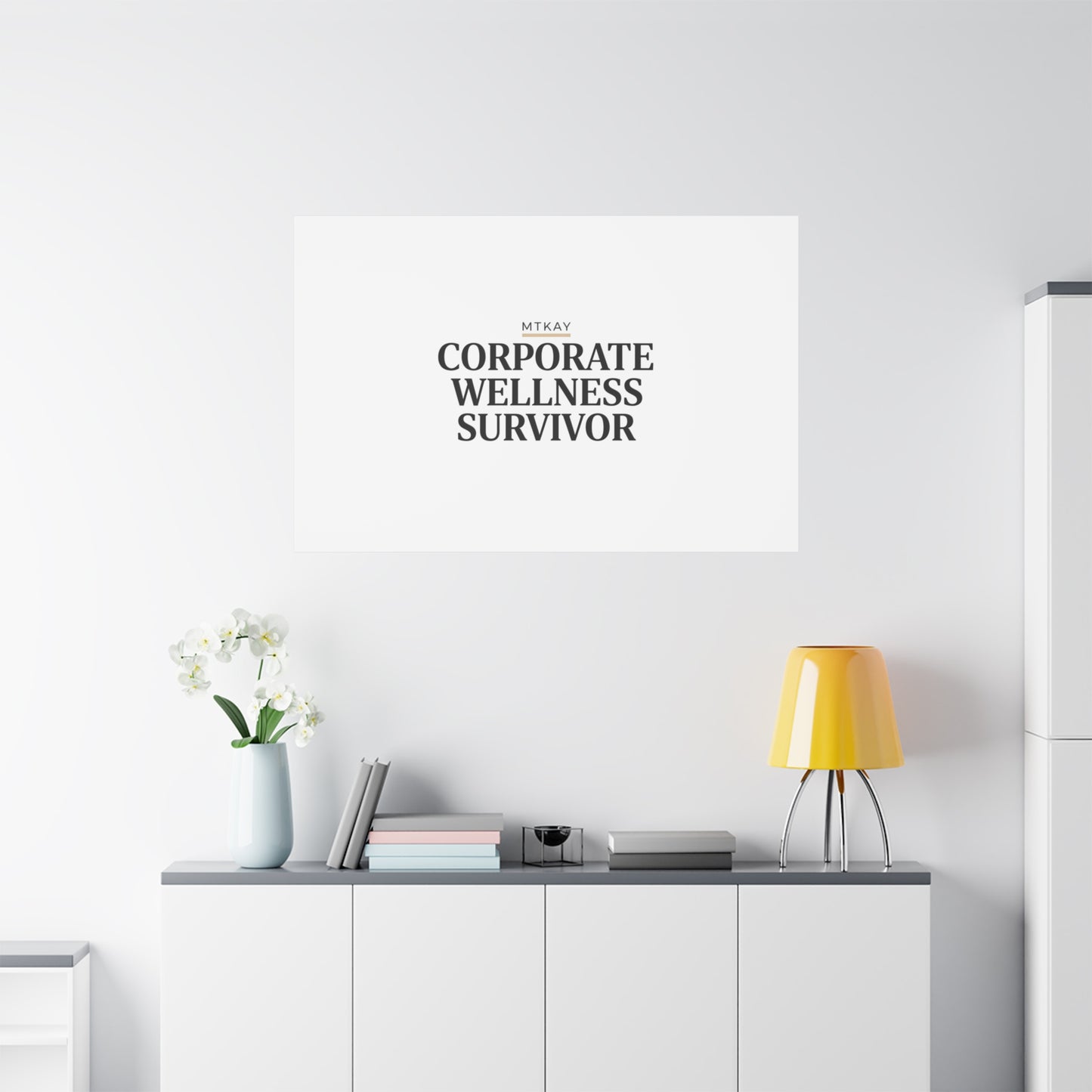 Corporate Wellness Survivor Canvas | cortisol shirt, stress meme, burnout humor