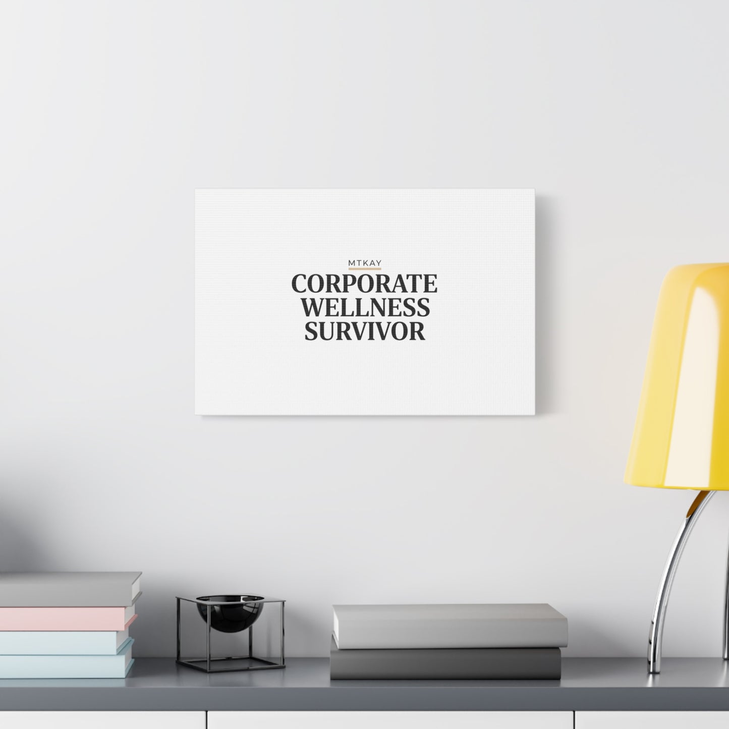 Corporate Wellness Survivor Canvas | cortisol shirt, stress meme, burnout humor