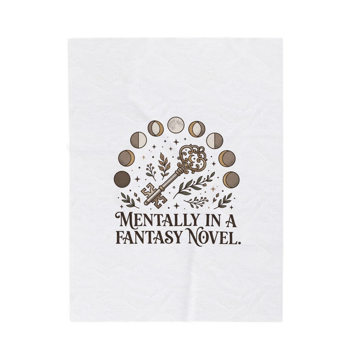 Mentally in a Fantasy Novel Velveteen Plush Blanket | Book Lover, Cozy Reader