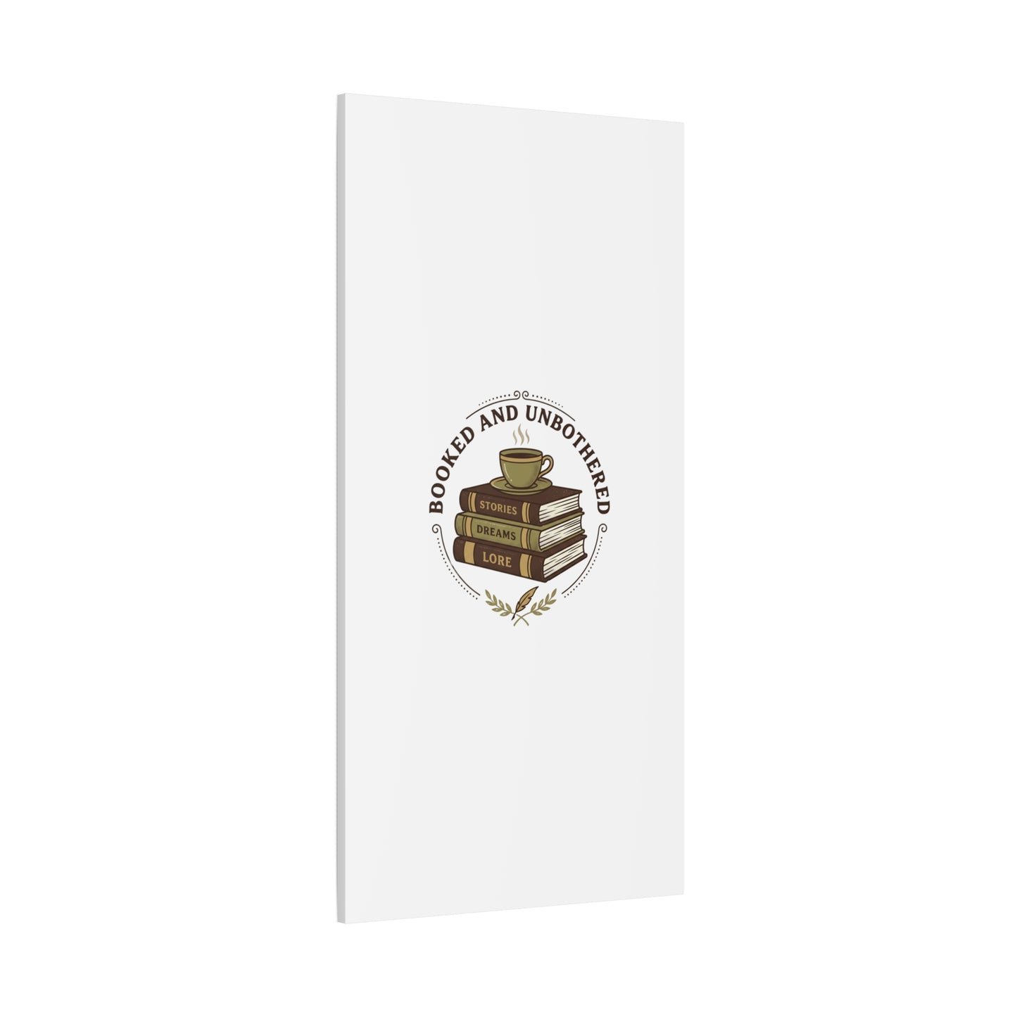 Booked and Unbothered Canvas, Book Lover Decor | Cozy Reading, Dark Academia