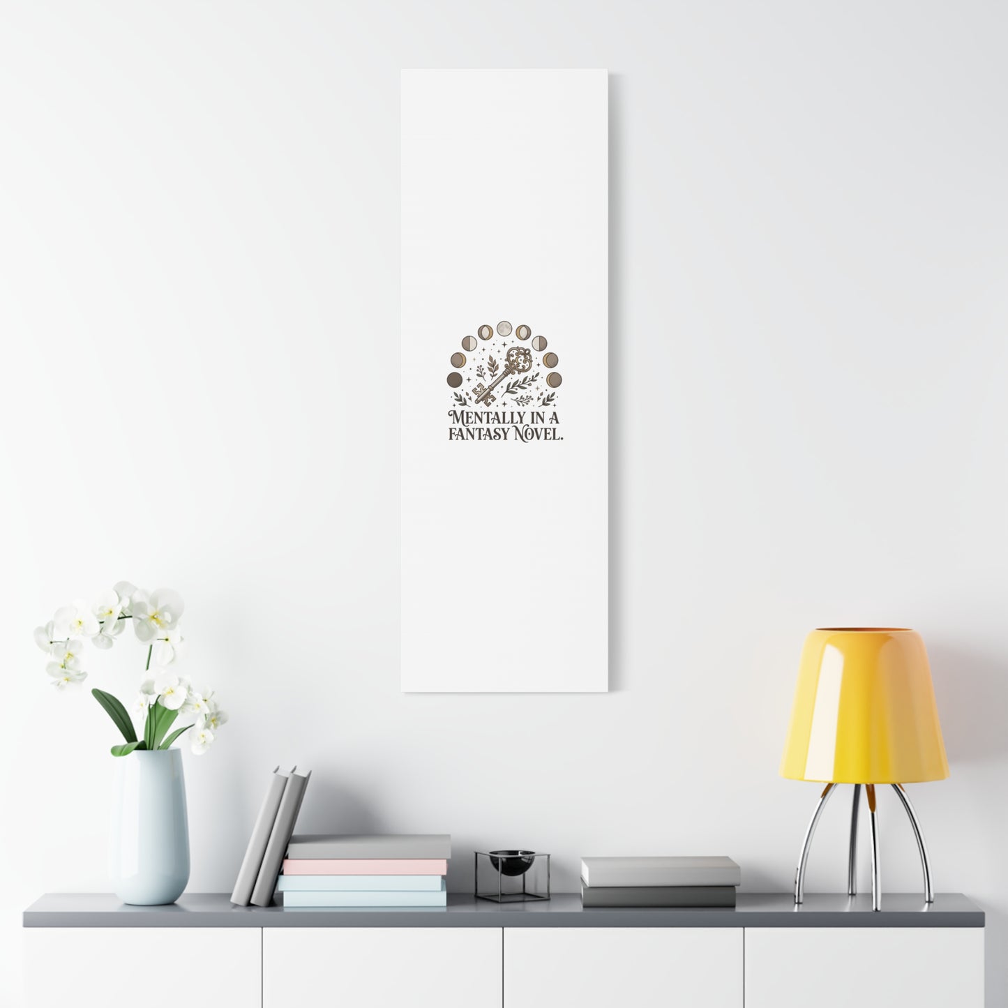 Mentally in a Fantasy Novel Canvas | Book Lover, Dark Academia Print