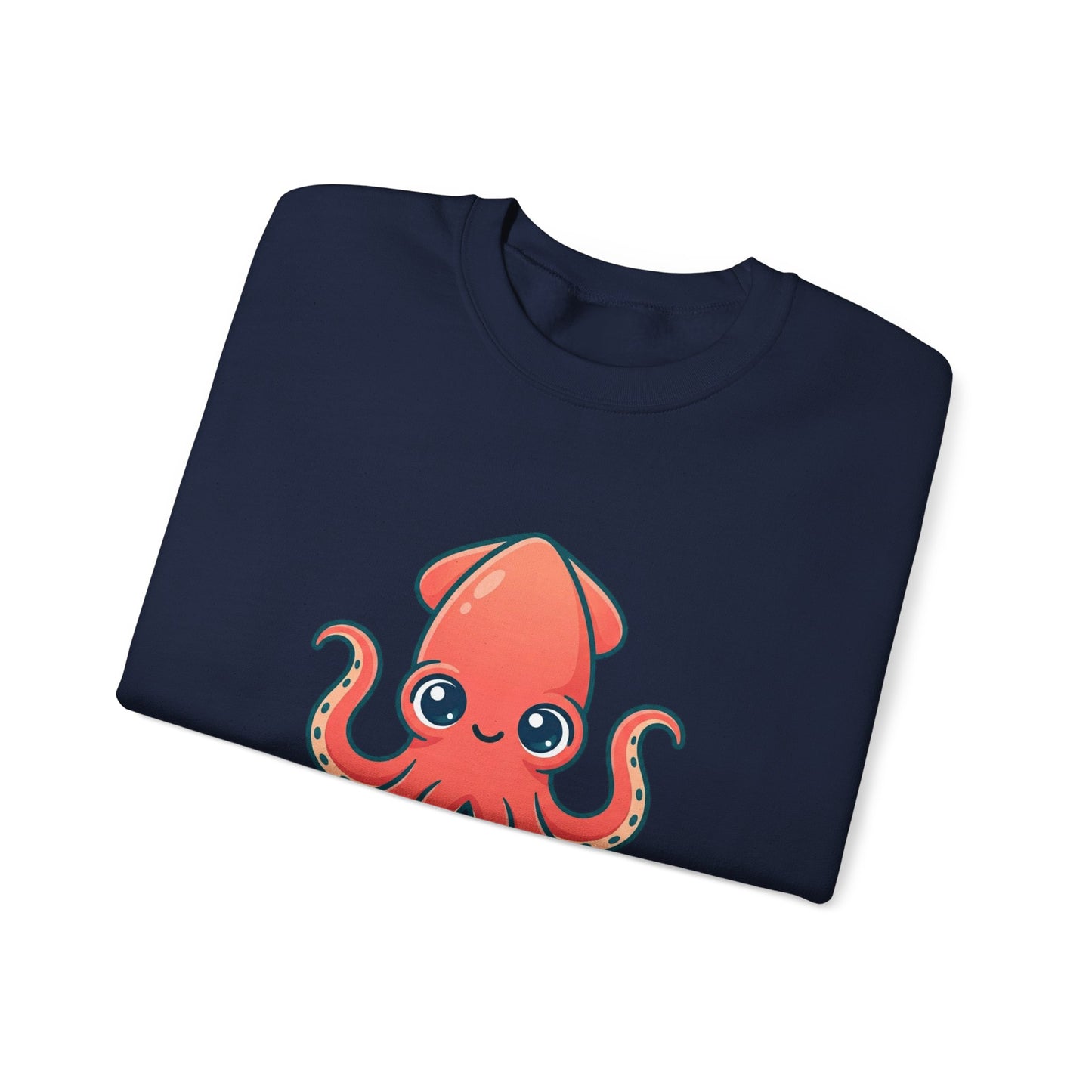 Cute Red Squid Crewneck Sweatshirt | book lover, cozy reader