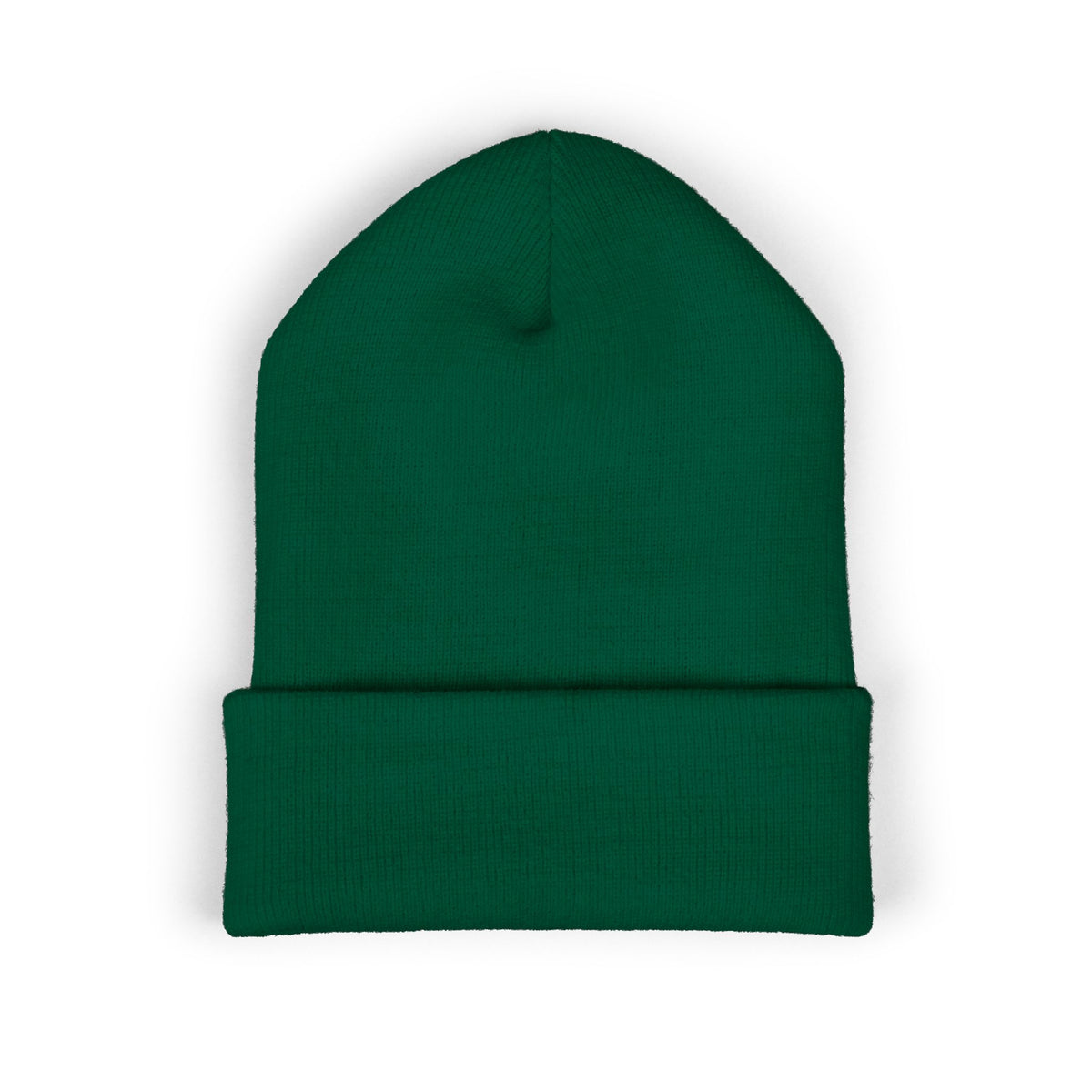 Embroidered Cuffed Beanie — “My Therapist Knows About You” Minimal Knit Hat