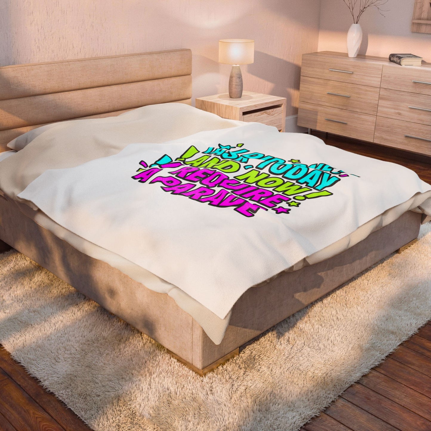 I Did One Task Today, I Require A Parade Velveteen Plush Blanket | meme-core, cringe-core