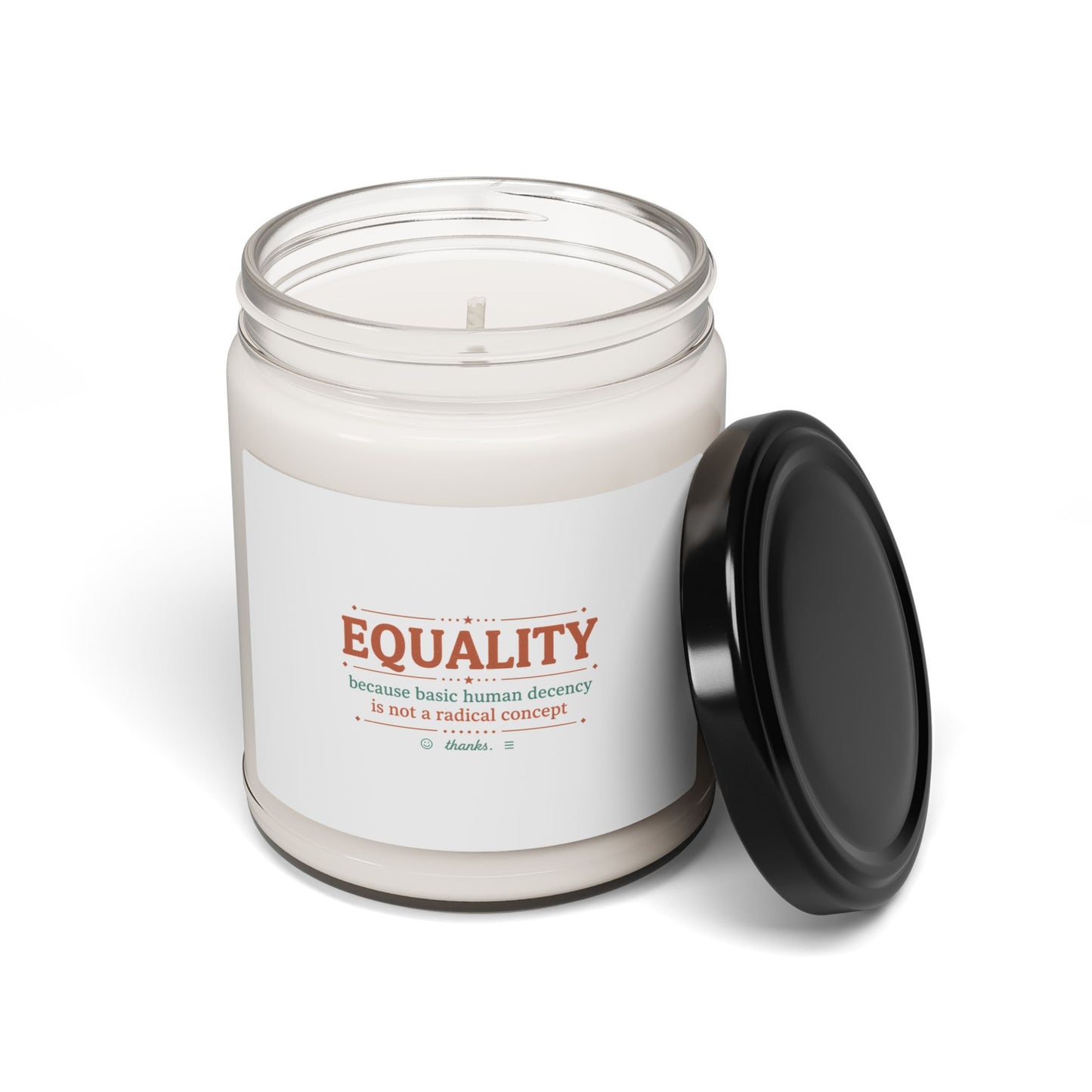 Equality Typography Candle | IWD feminist slogan, empowerment design