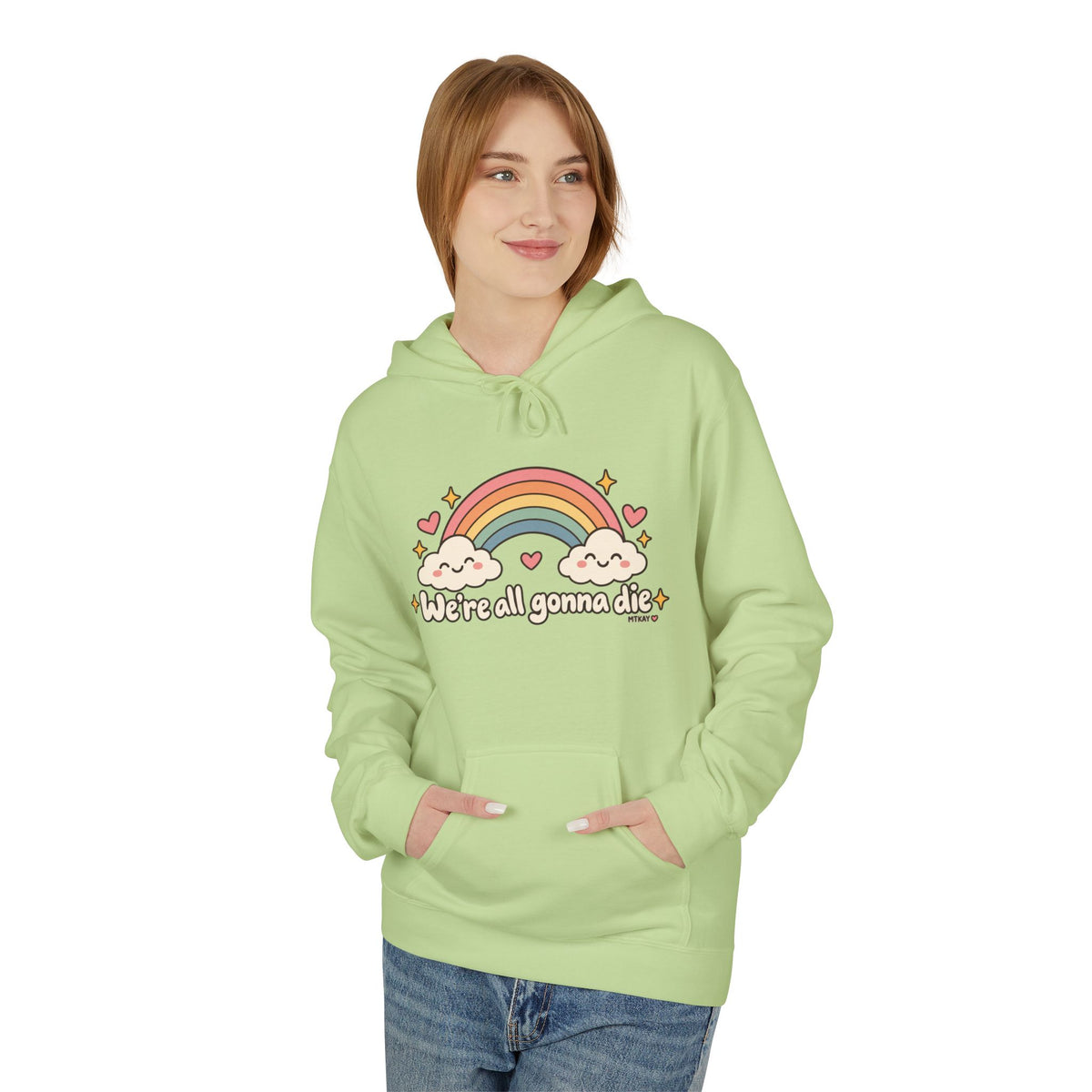 Rainbow Kawaii Hoodie — "It's a Good Day" Cute Cloud & Rainbow Sweatshirt