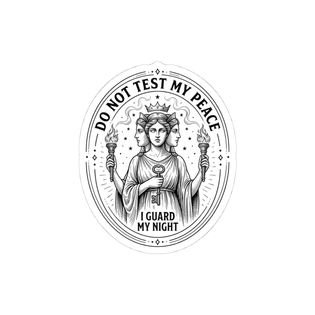 Do Not Test My Peace Kiss-Cut Sticker | Greek Mythology, Mythcore