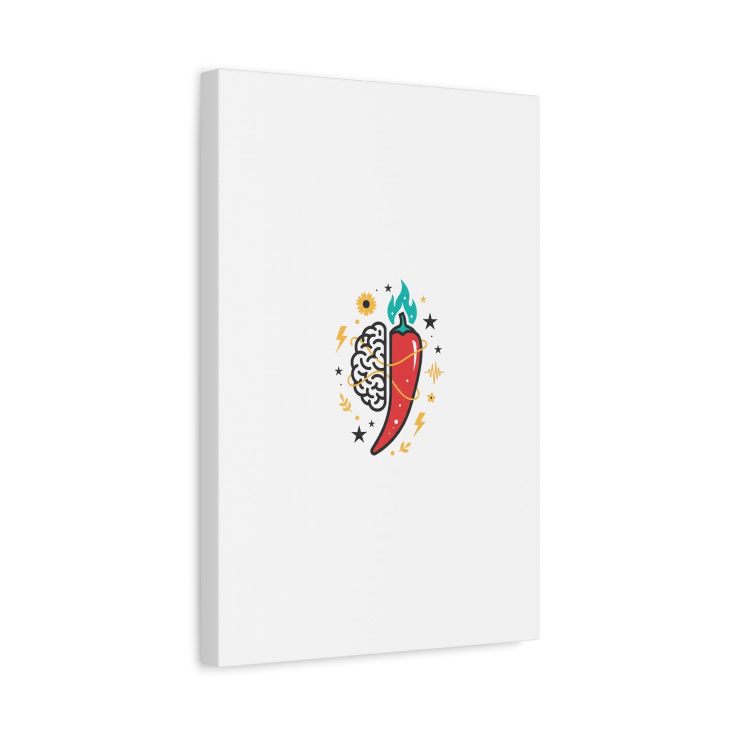 Neurodivergent Pride Brain & Chili Art Canvas | autism acceptance, autistic pride