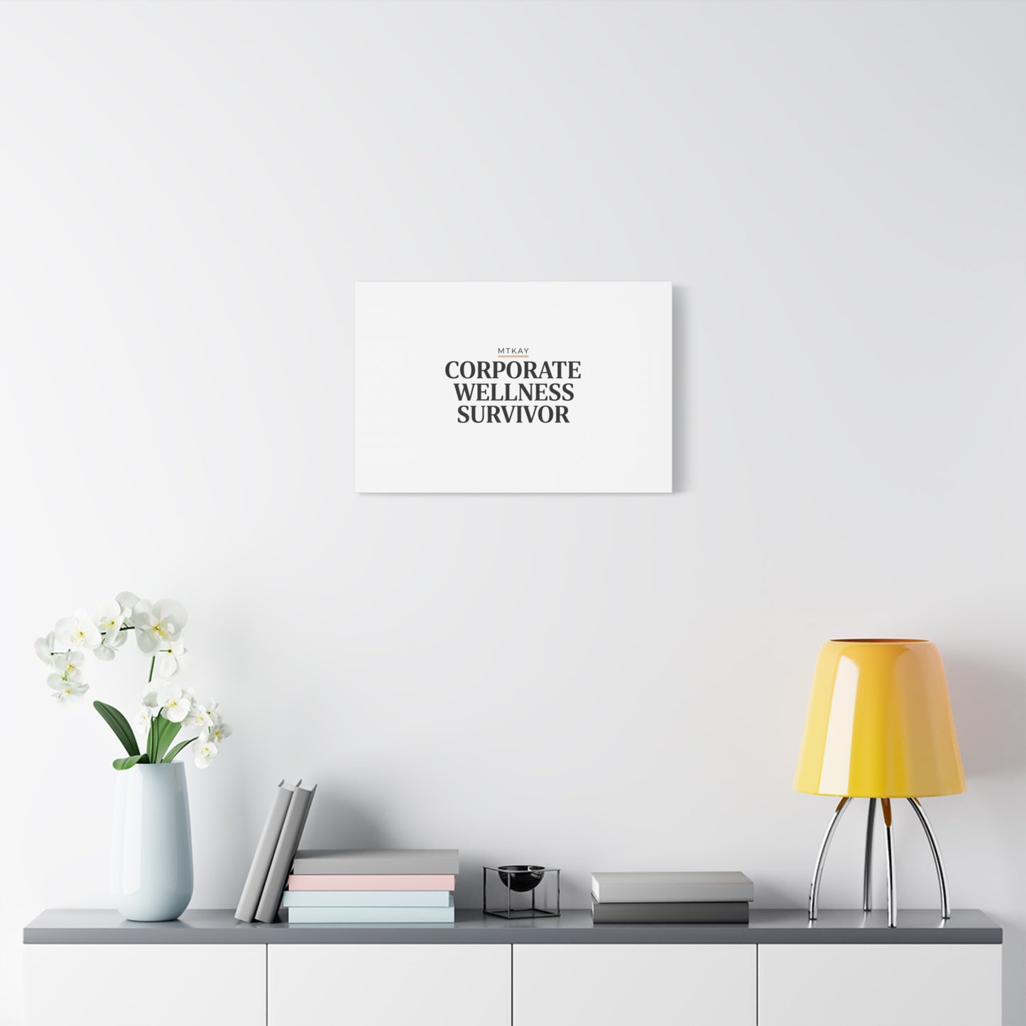 Corporate Wellness Survivor Canvas | cortisol shirt, stress meme, burnout humor