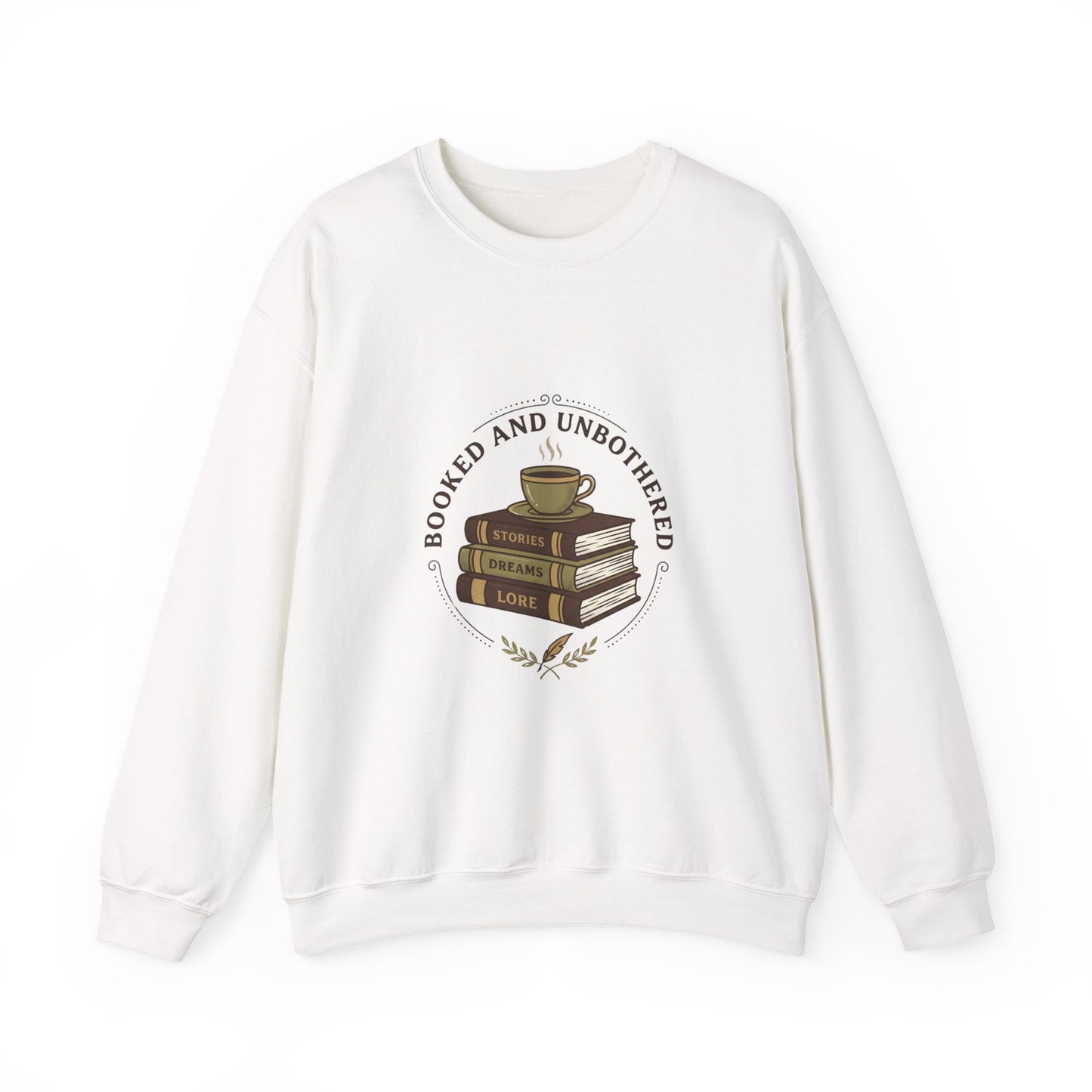 Booked and Unbothered Sweatshirt | Book Lover, Cozy Reader