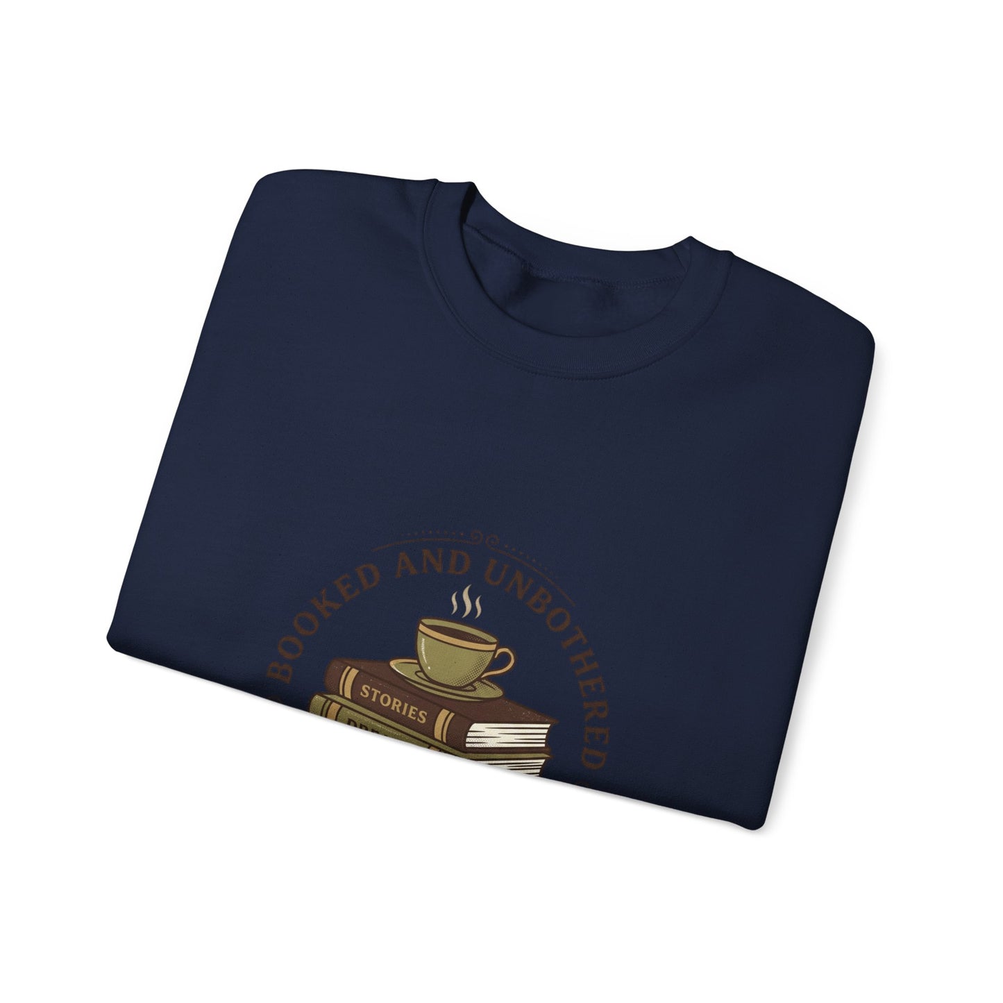 Booked and Unbothered Sweatshirt | Book Lover, Cozy Reader