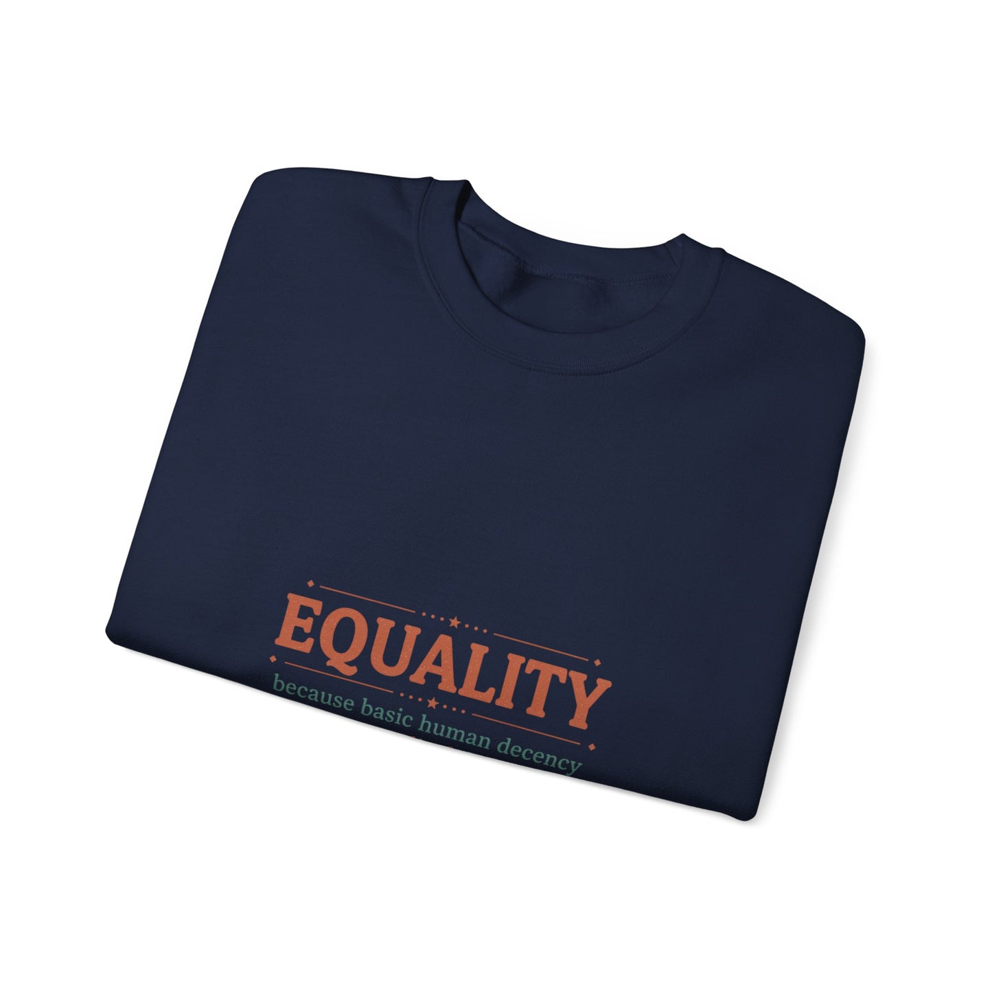 Equality Typography Crewneck Sweatshirt | IWD feminist slogan graphic, empowerment design