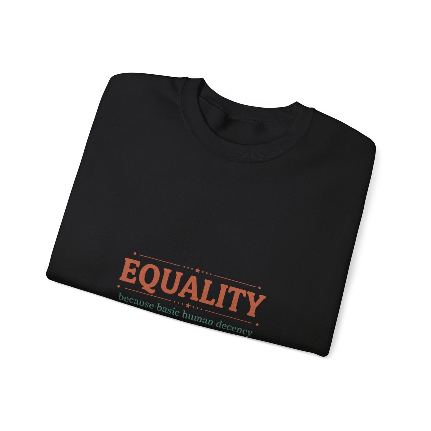 Equality Typography Crewneck Sweatshirt | IWD feminist slogan graphic, empowerment design